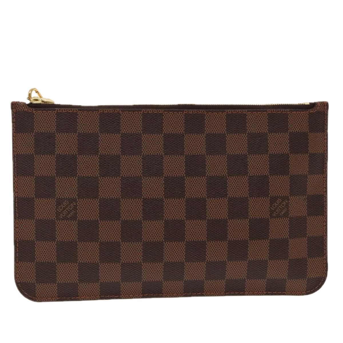 Louis Vuitton Neverfull Pouch Brown Canvas Clutch Bag (Pre-Owned) Size ONE SIZE - 12 Thumbnail