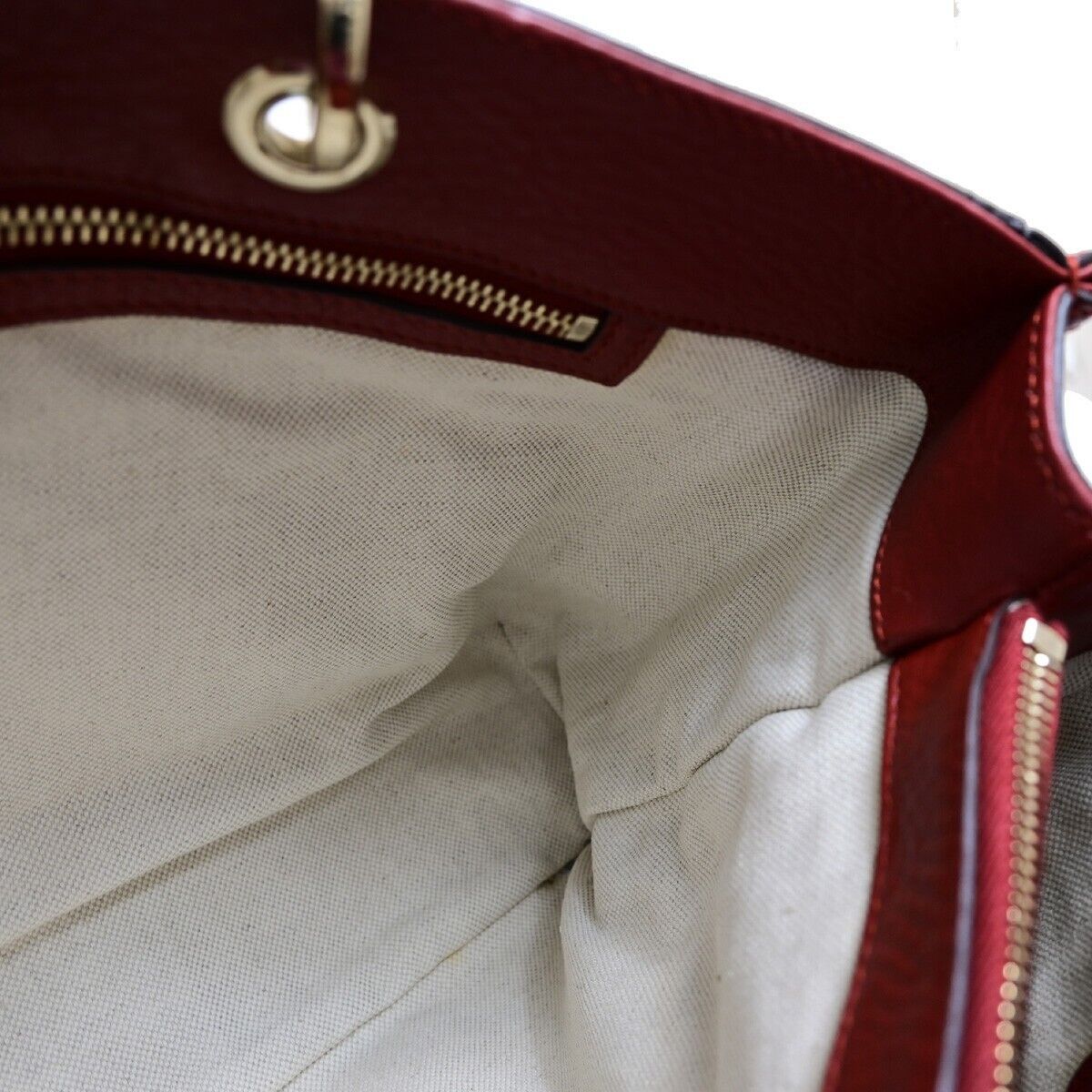 Gucci Bamboo Red Leather Handbag (Pre-Owned) Size ONE SIZE - 13 Thumbnail