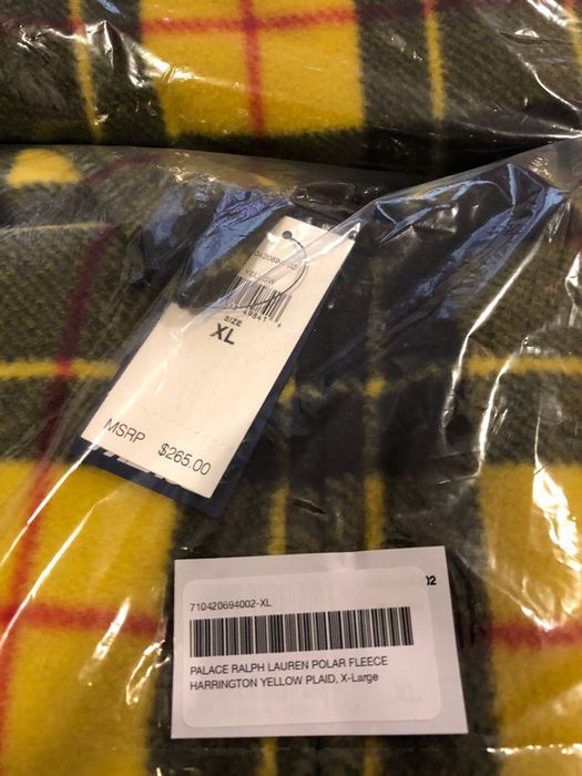 Polo Ralph Lauren Polar Fleece Harrington Jacket - Yellow Plaid