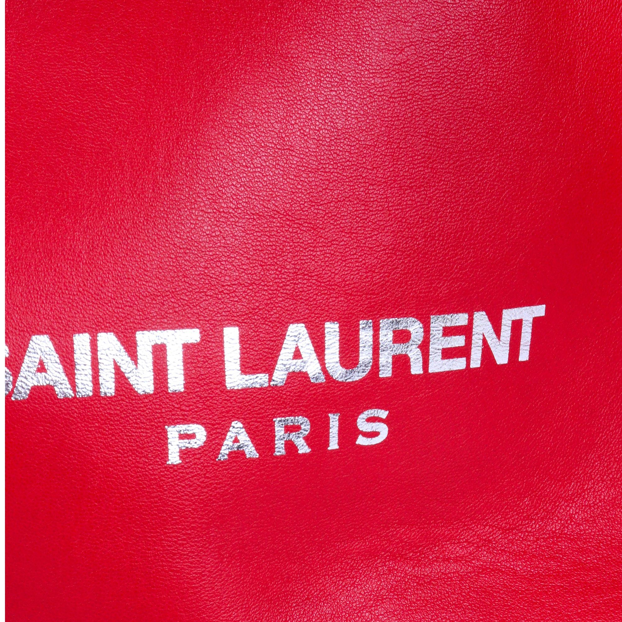 Saint Laurent Paris SAINT LAURENT - Saint Laurent Teddy Bucket bag in red leather Size ONE SIZE - 4 Thumbnail
