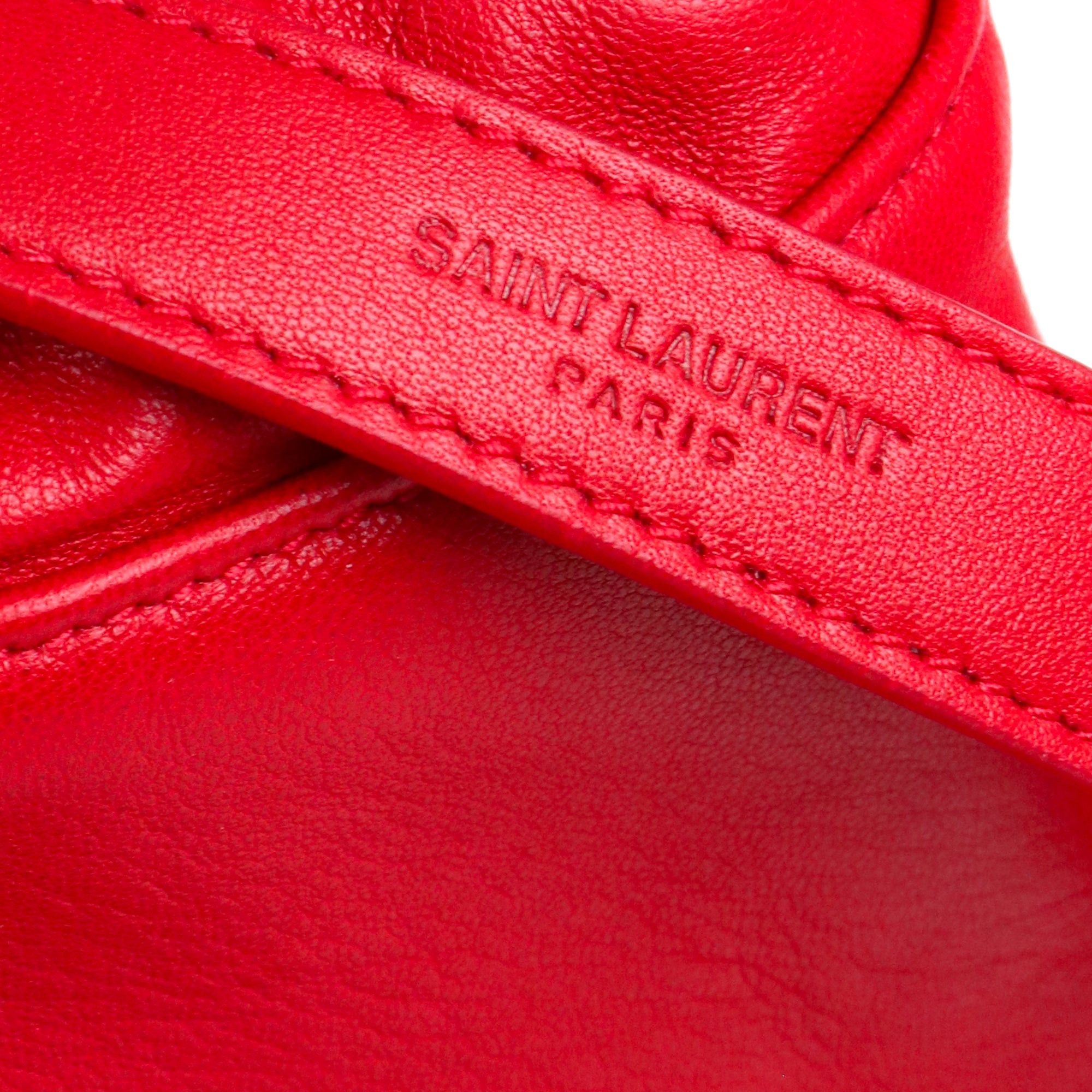 Saint Laurent Paris SAINT LAURENT - Saint Laurent Teddy Bucket bag in red leather Size ONE SIZE - 6 Thumbnail