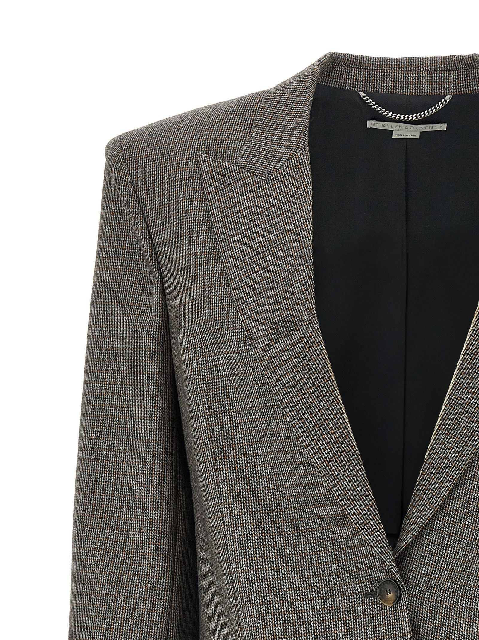 Stella McCartney Single-Breasted Micro Houndstooth Blazer Size S / US 4 / IT 40 - 3 Thumbnail