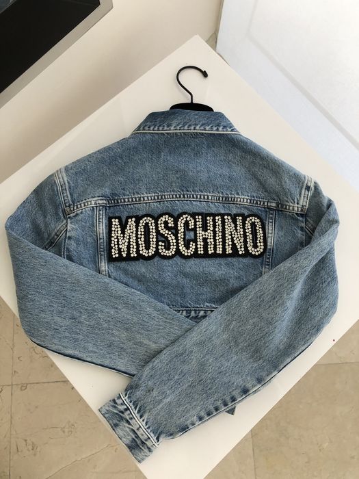 Moschino Hm Moschino Denim Rhinestone Diamond Jacket Size XS | Grailed