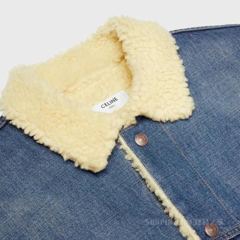 Celine $5.6K VALUE Fringled Jacket in dark union wash denim Size US XL / EU 56 / 4 - 3 Thumbnail