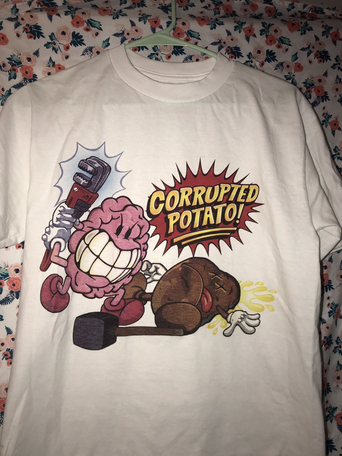 Travis Scott Corrupted Potatoes Hoodie Imran Potato x Ray's Corrupted Mind  Size L