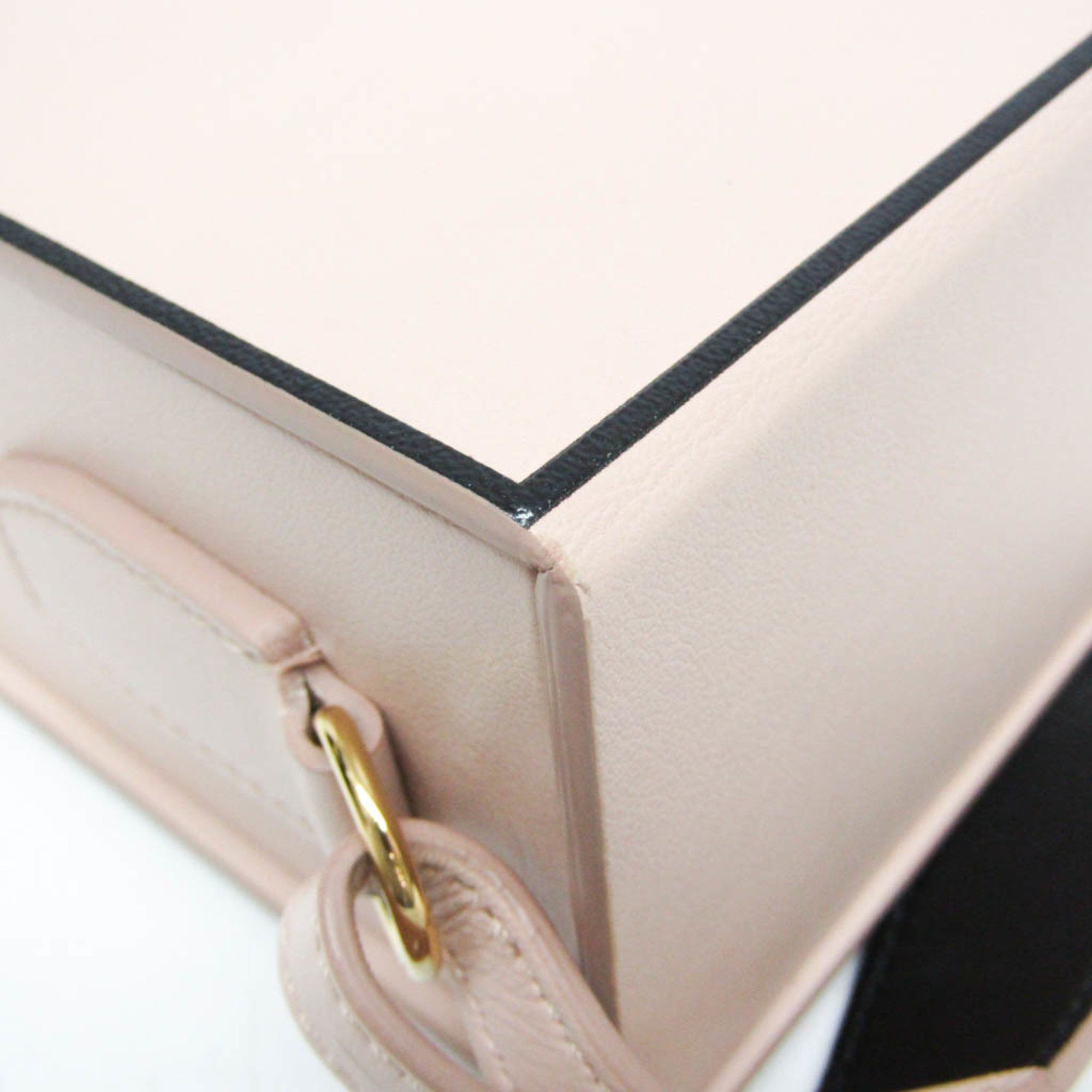 Fendi Fendi Box 8BT339 Women's Leather Shoulder Bag Pink Size ONE SIZE - 6 Thumbnail