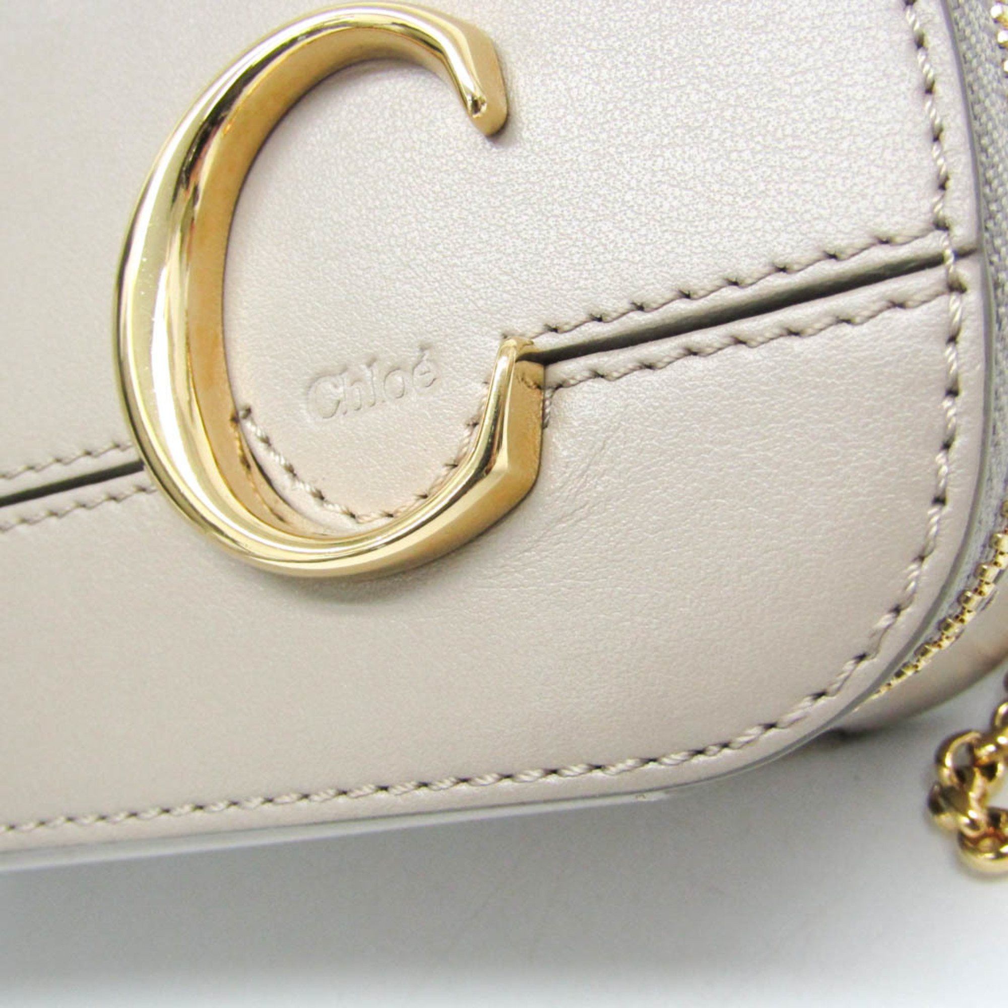 Chloe Chloé C Camera Bag CHC20SS225A37 Women's Leather Handbag,Shoulder Bag Beige Size ONE SIZE - 7 Thumbnail