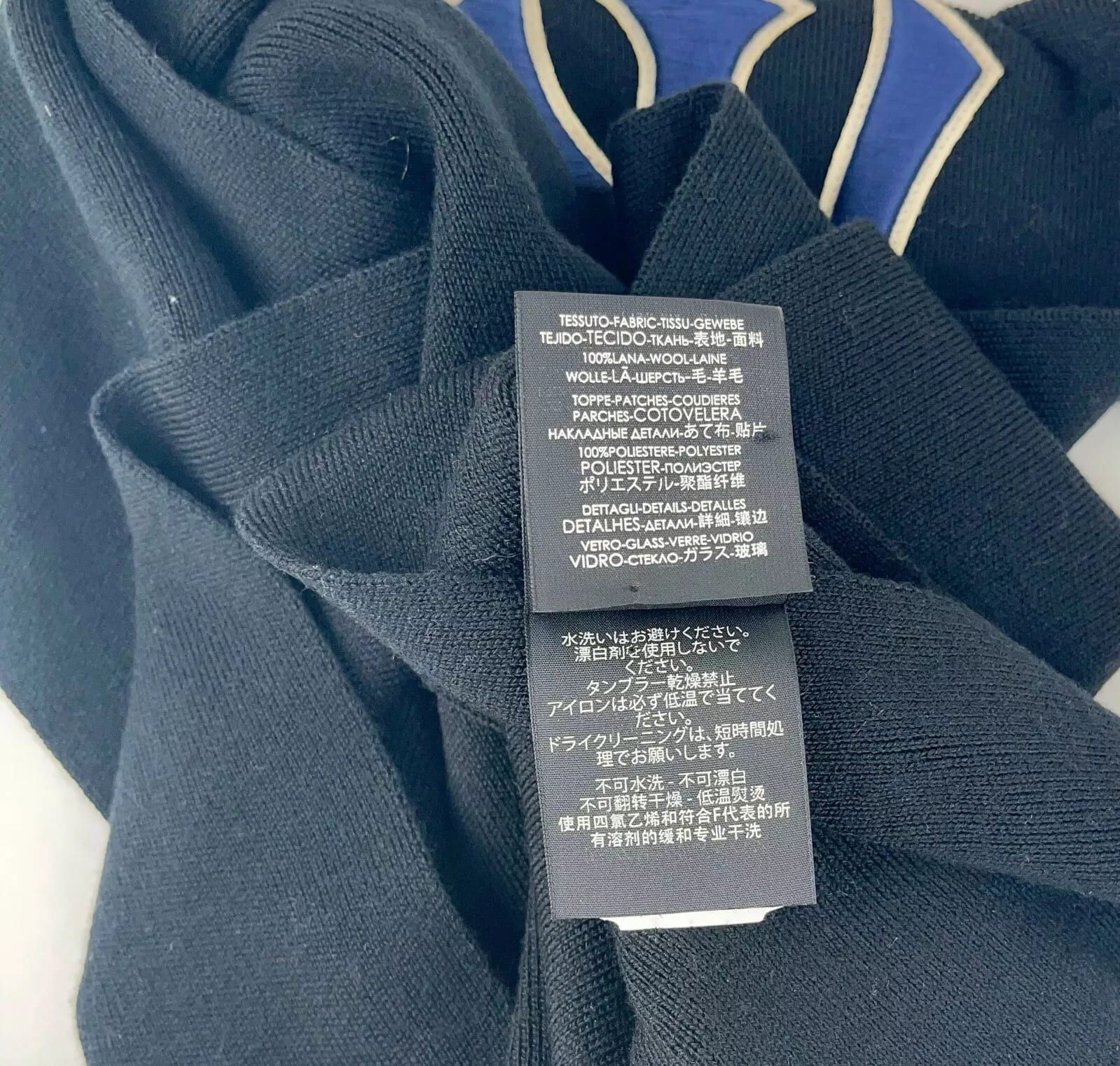 Gucci New NY Yankee Black Wool Scarf With Multi-color Gems Size ONE SIZE - 10 Thumbnail