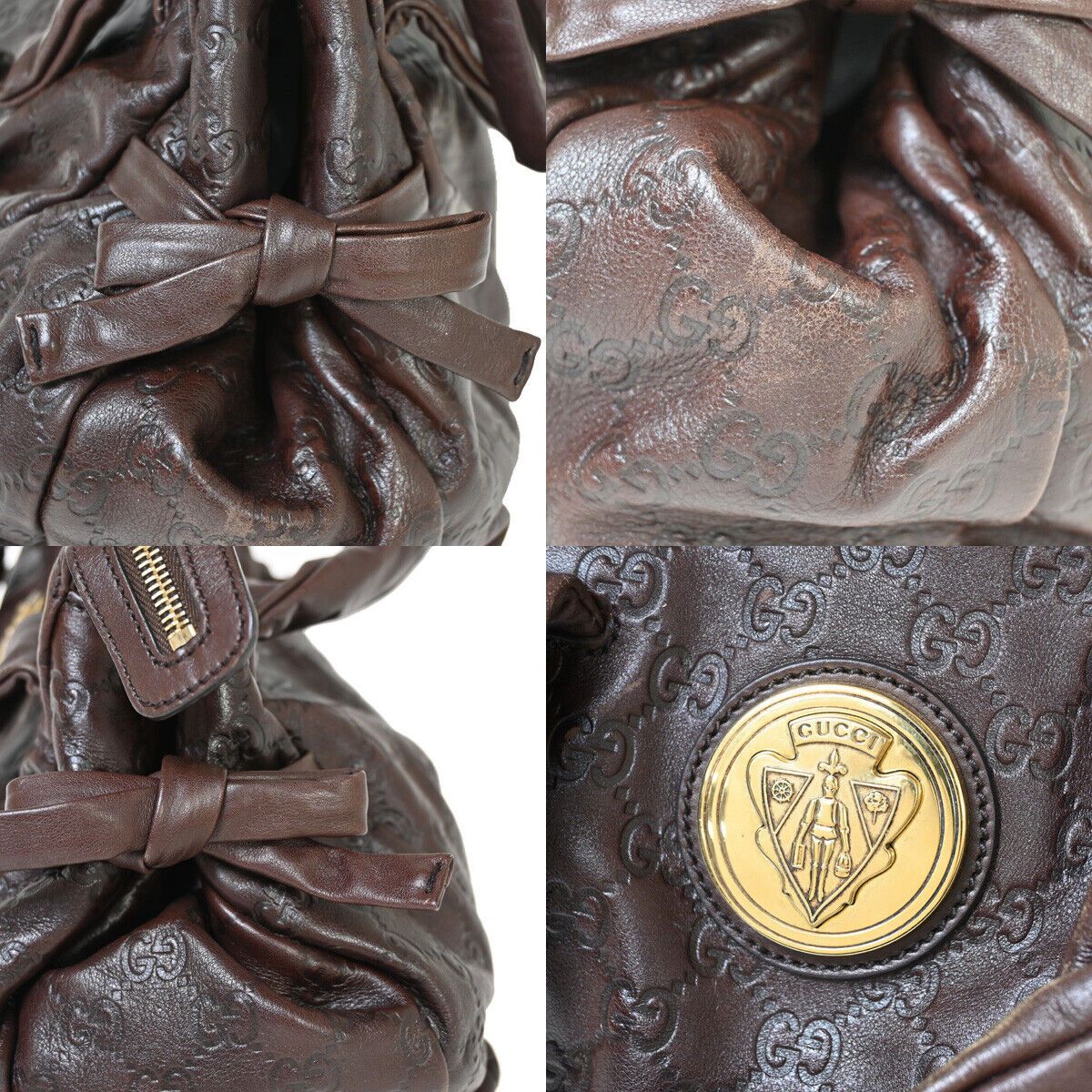 Gucci Hysteria Brown Leather Handbag (Pre-Owned) Size ONE SIZE - 13 Thumbnail