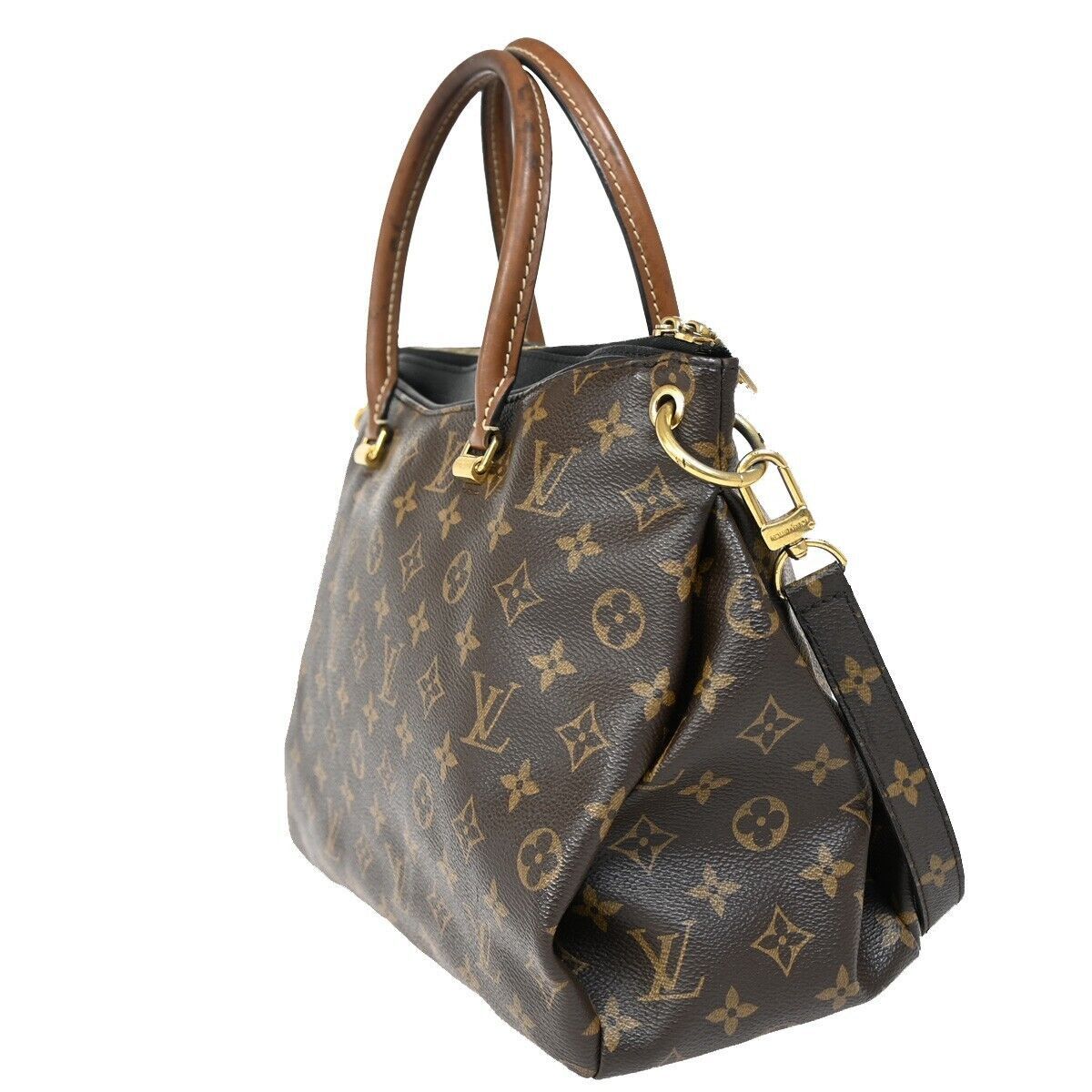 Louis Vuitton Pallas Brown Canvas Handbag (Pre-Owned) Size ONE SIZE - 3 Thumbnail