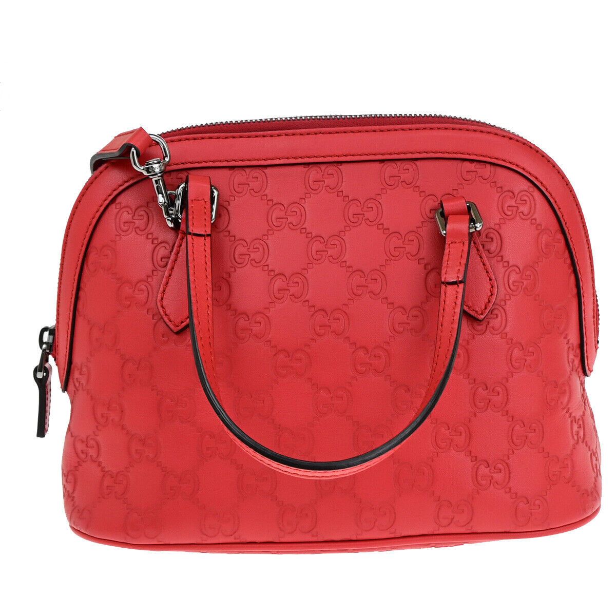 Gucci Dome Red Leather Handbag (Pre-Owned) Size ONE SIZE - 2 Thumbnail