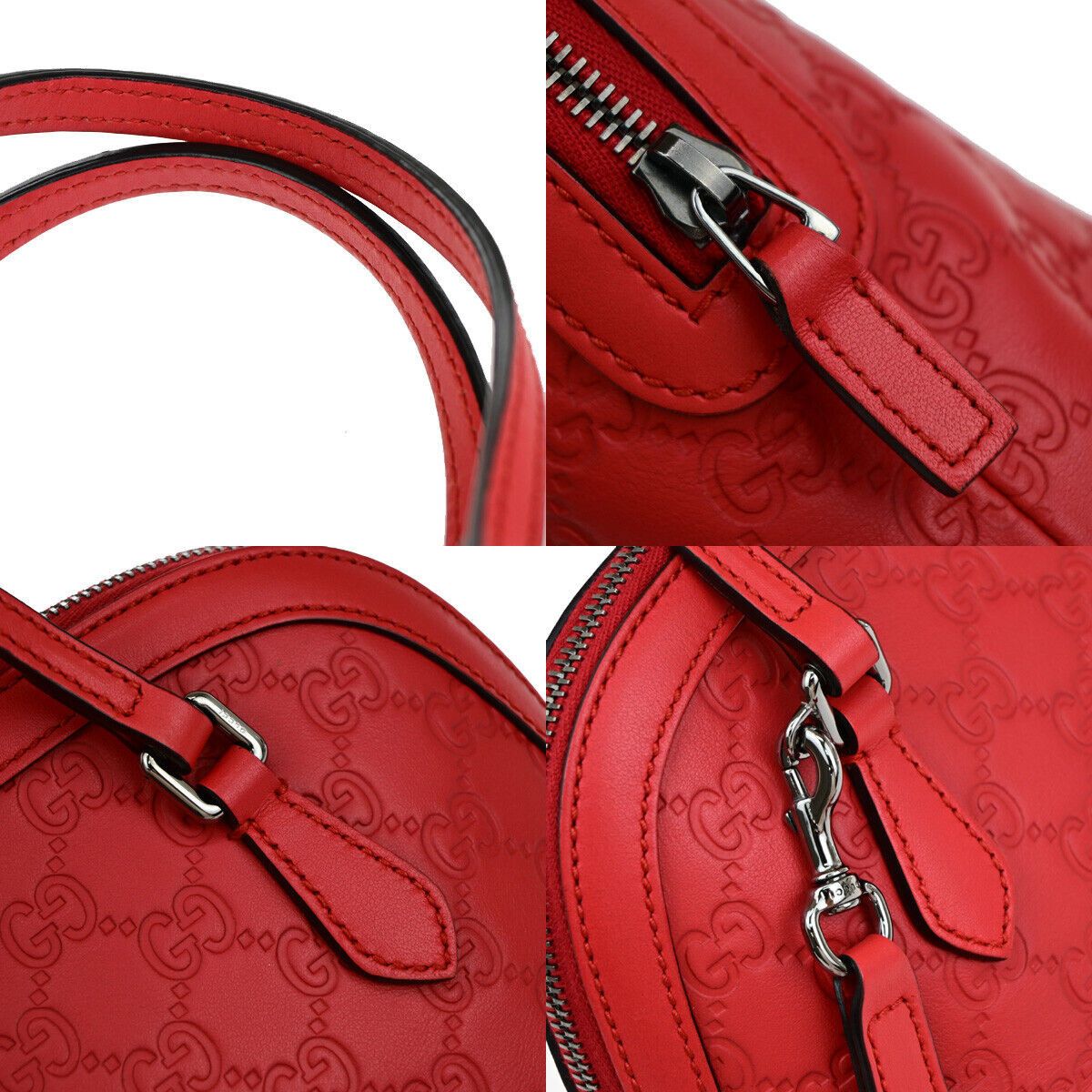 Gucci Dome Red Leather Handbag (Pre-Owned) Size ONE SIZE - 6 Thumbnail