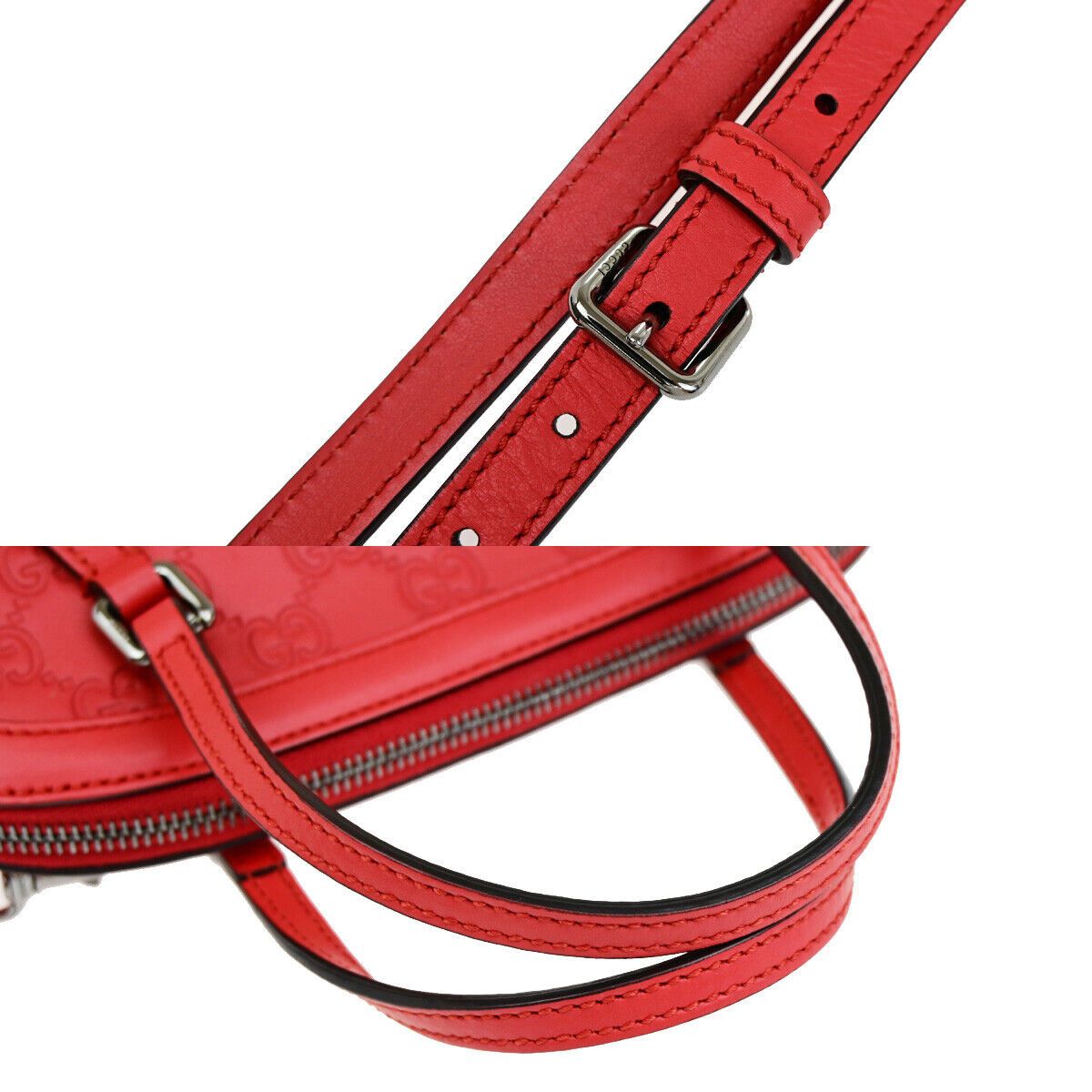 Gucci Dome Red Leather Handbag (Pre-Owned) Size ONE SIZE - 4 Thumbnail