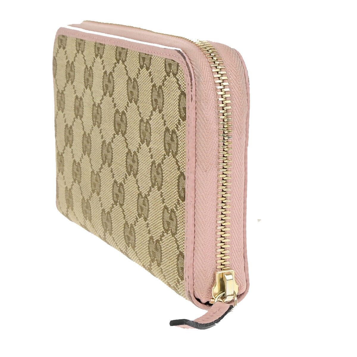Gucci Zip Around Brown Canvas Wallet (Pre-Owned) Size ONE SIZE - 3 Thumbnail