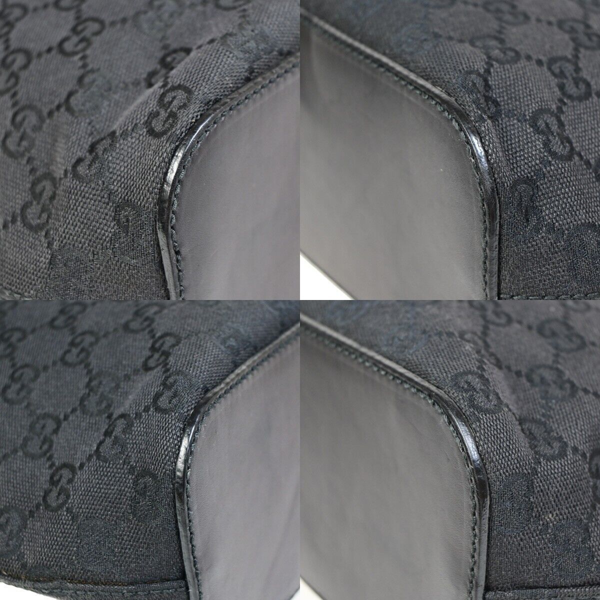 Gucci Hobo Black Canvas Handbag (Pre-Owned) Size ONE SIZE - 5 Thumbnail