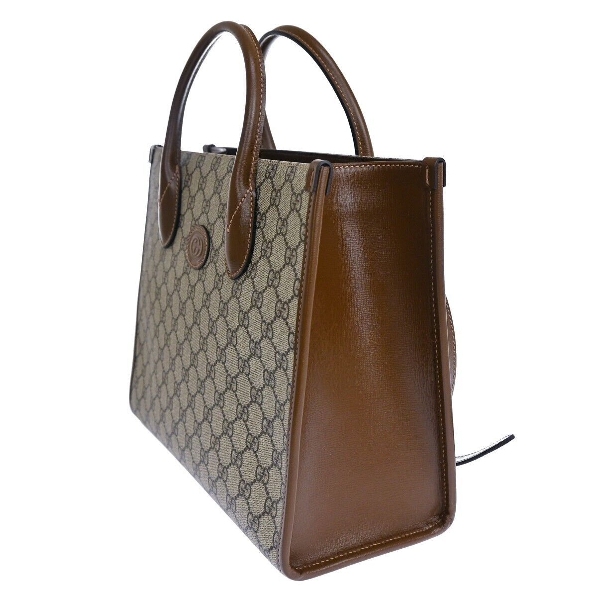 Gucci Gg Supreme Beige Canvas Tote Bag (Pre-Owned) Size ONE SIZE - 4 Thumbnail