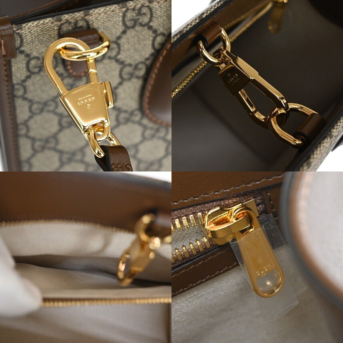 Gucci Gg Supreme Beige Canvas Tote Bag (Pre-Owned) Size ONE SIZE - 7 Thumbnail