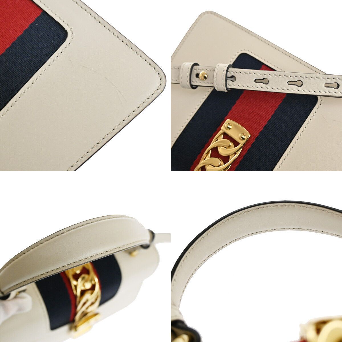Gucci Sylvie White Leather Handbag (Pre-Owned) Size ONE SIZE - 18 Thumbnail