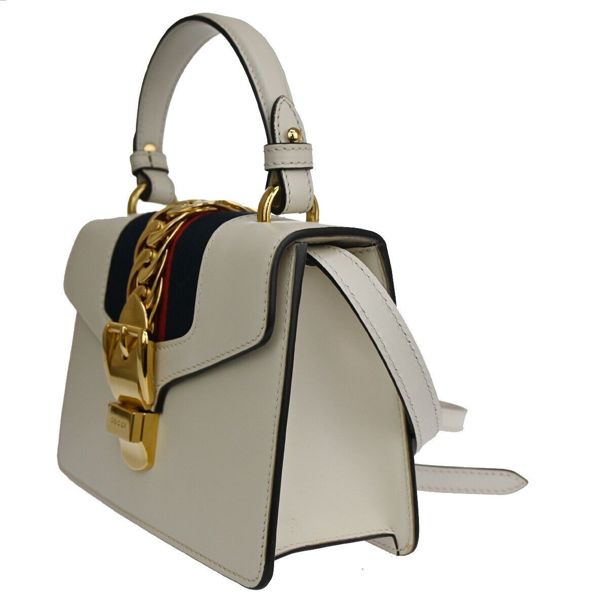 Gucci Sylvie White Leather Handbag (Pre-Owned) Size ONE SIZE - 3 Thumbnail