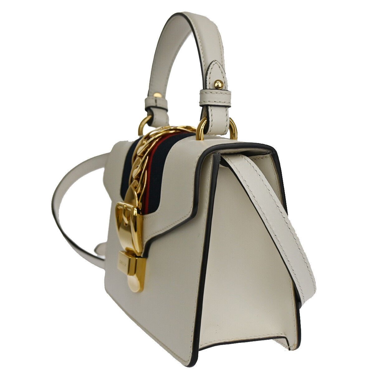 Gucci Sylvie White Leather Handbag (Pre-Owned) Size ONE SIZE - 19 Thumbnail