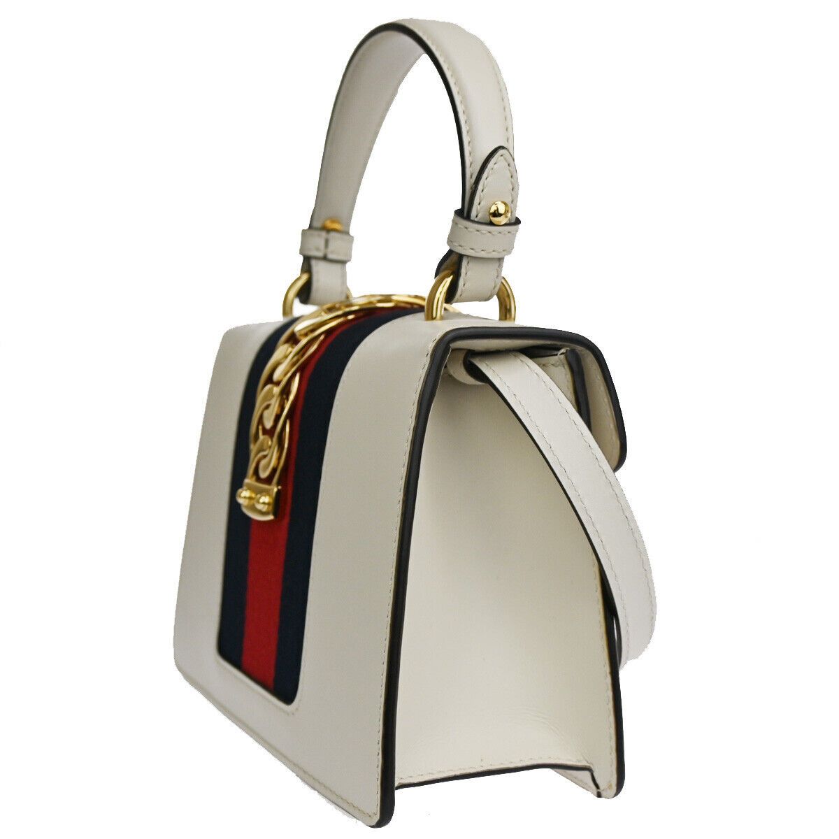 Gucci Sylvie White Leather Handbag (Pre-Owned) Size ONE SIZE - 4 Thumbnail