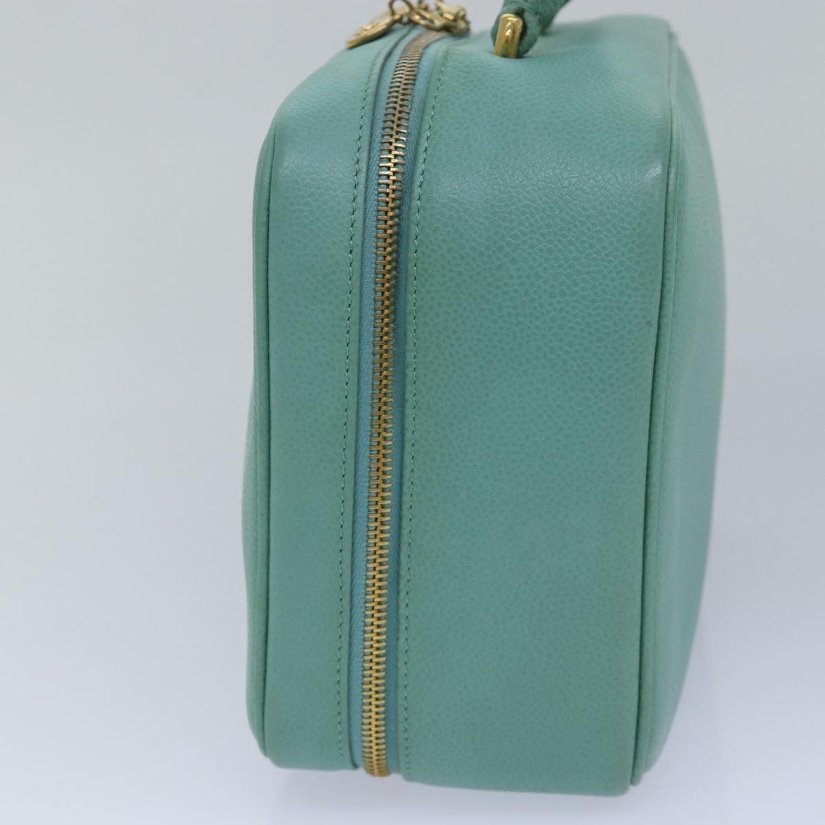 Chanel Vanity Green Calfskin Handbag (Pre-Owned) Size ONE SIZE - 14 Thumbnail