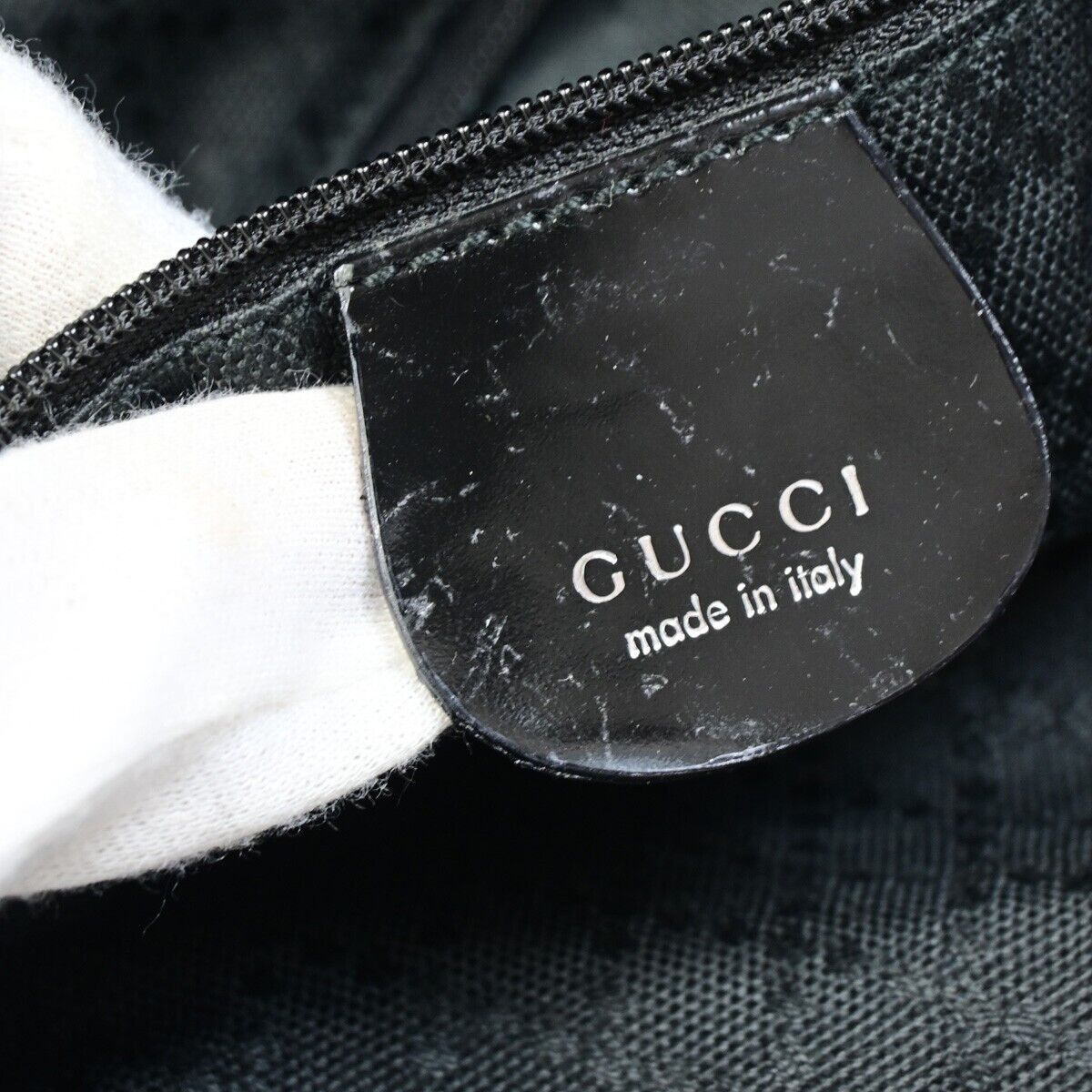 Gucci Bamboo Black Canvas Handbag (Pre-Owned) Size ONE SIZE - 10 Thumbnail