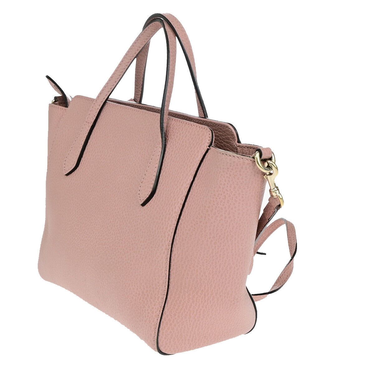 Gucci Swing Pink Leather Handbag (Pre-Owned) Size ONE SIZE - 15 Thumbnail