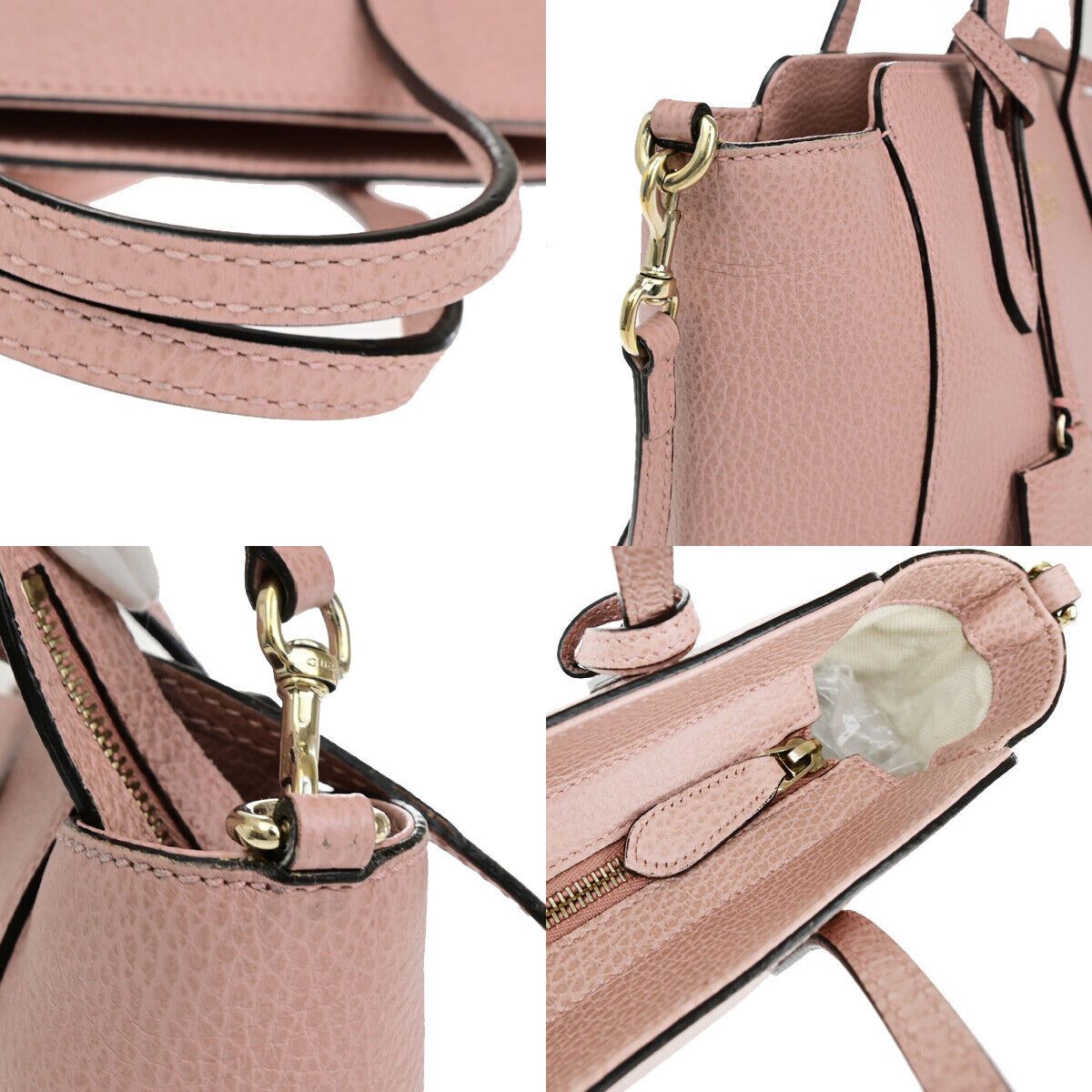 Gucci Swing Pink Leather Handbag (Pre-Owned) Size ONE SIZE - 6 Thumbnail
