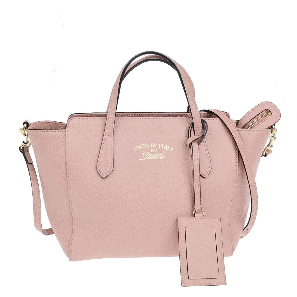Gucci Swing Pink Leather Handbag (Pre-Owned) Size ONE SIZE - 14 Thumbnail