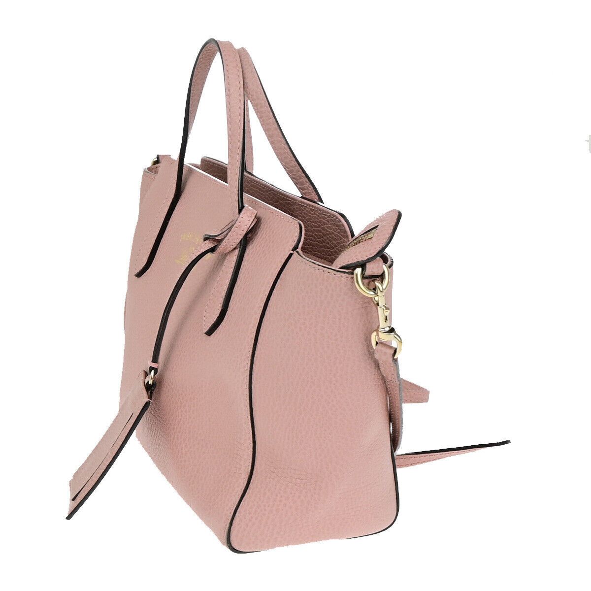 Gucci Swing Pink Leather Handbag (Pre-Owned) Size ONE SIZE - 3 Thumbnail
