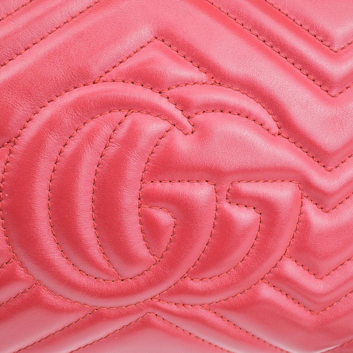 Gucci Gg Marmont Red Leather Shoulder Bag (Pre-Owned) Size ONE SIZE - 15 Thumbnail
