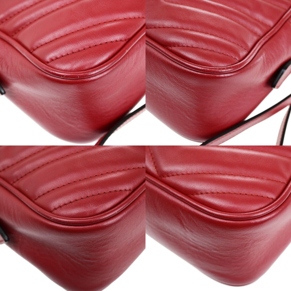 Gucci Gg Marmont Red Leather Shoulder Bag (Pre-Owned) Size ONE SIZE - 6 Thumbnail