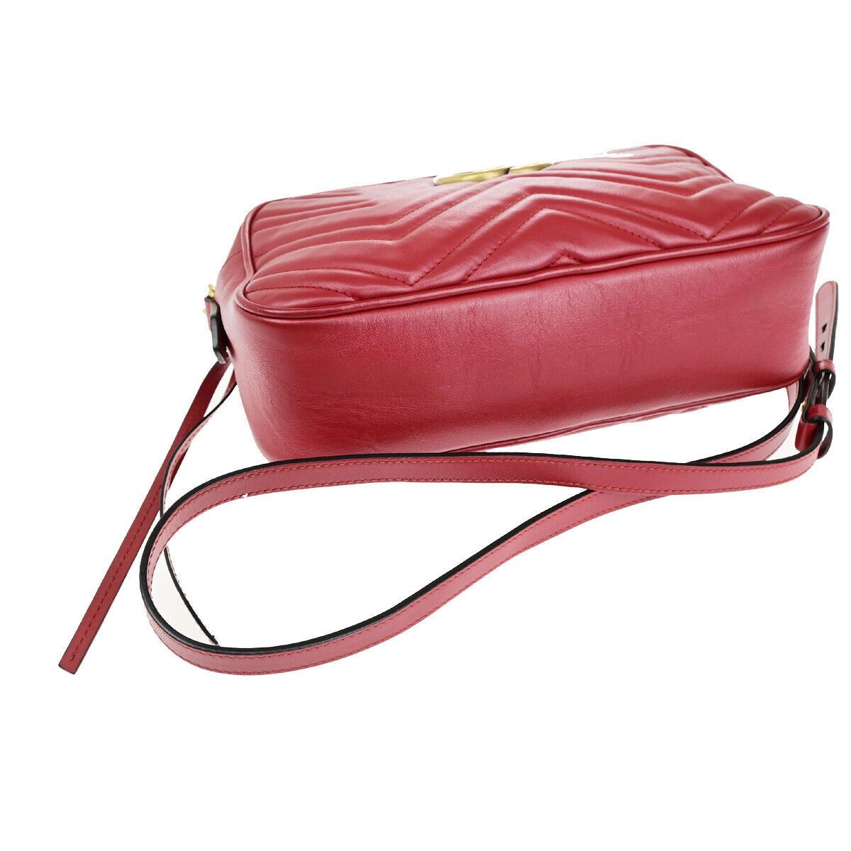Gucci Gg Marmont Red Leather Shoulder Bag (Pre-Owned) Size ONE SIZE - 12 Thumbnail