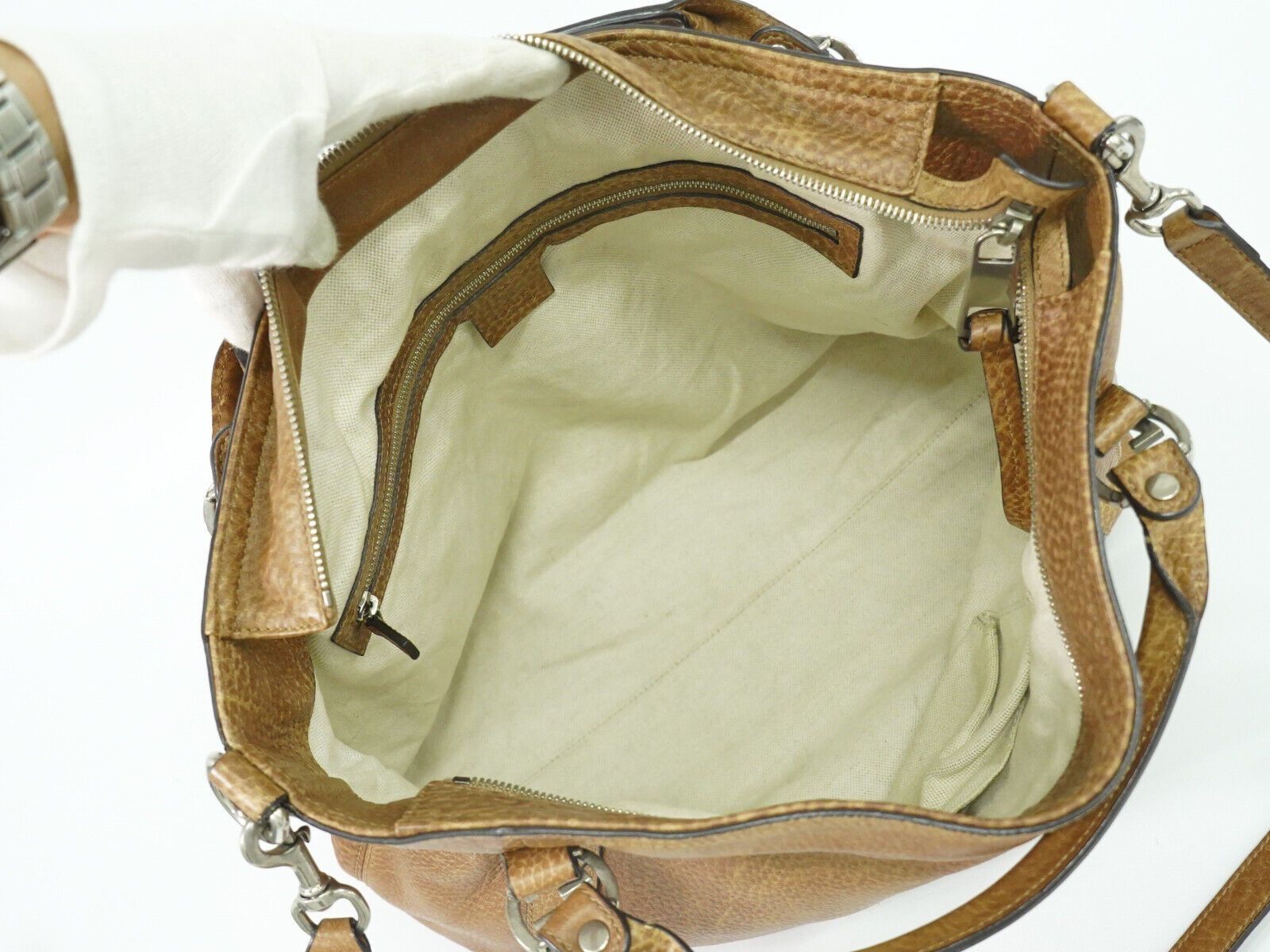 Gucci Miss Gg Brown Leather Tote Bag (Pre-Owned) Size ONE SIZE - 7 Thumbnail