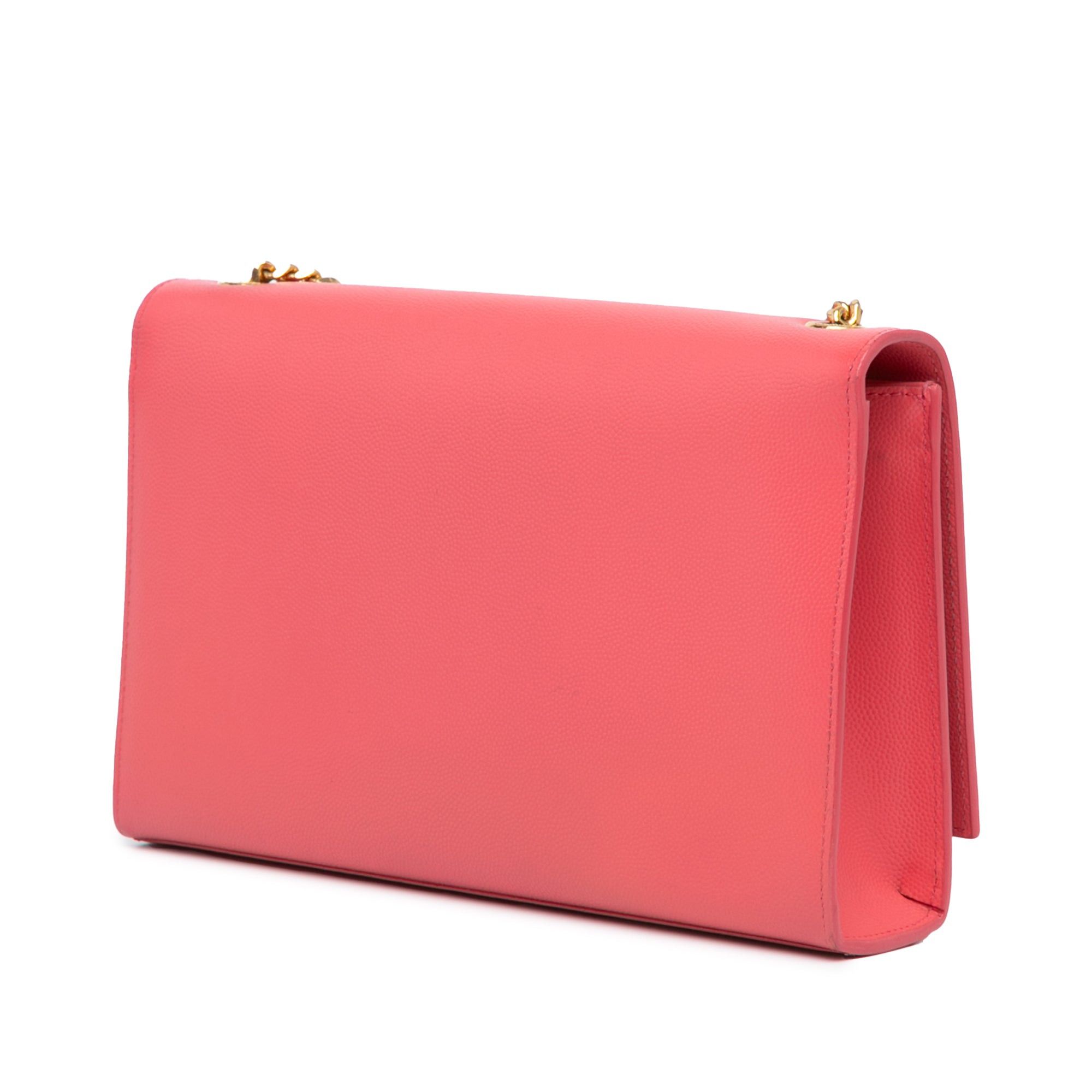 Saint Laurent Paris Saint Laurent Medium Grain De Poudre Monogram Kate Crossbody Pink Size ONE SIZE - 2 Thumbnail