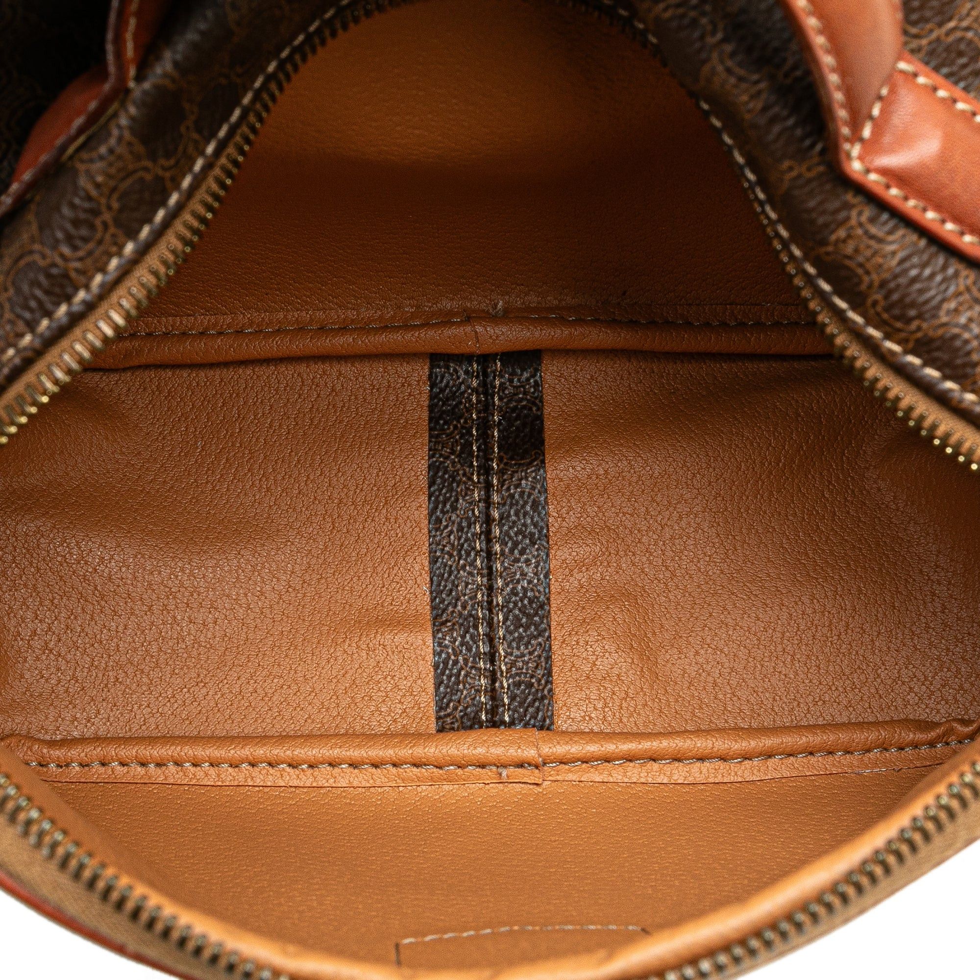 Celine Celine Macadam Coated Canvas Satchel Brown Size ONE SIZE - 4 Thumbnail