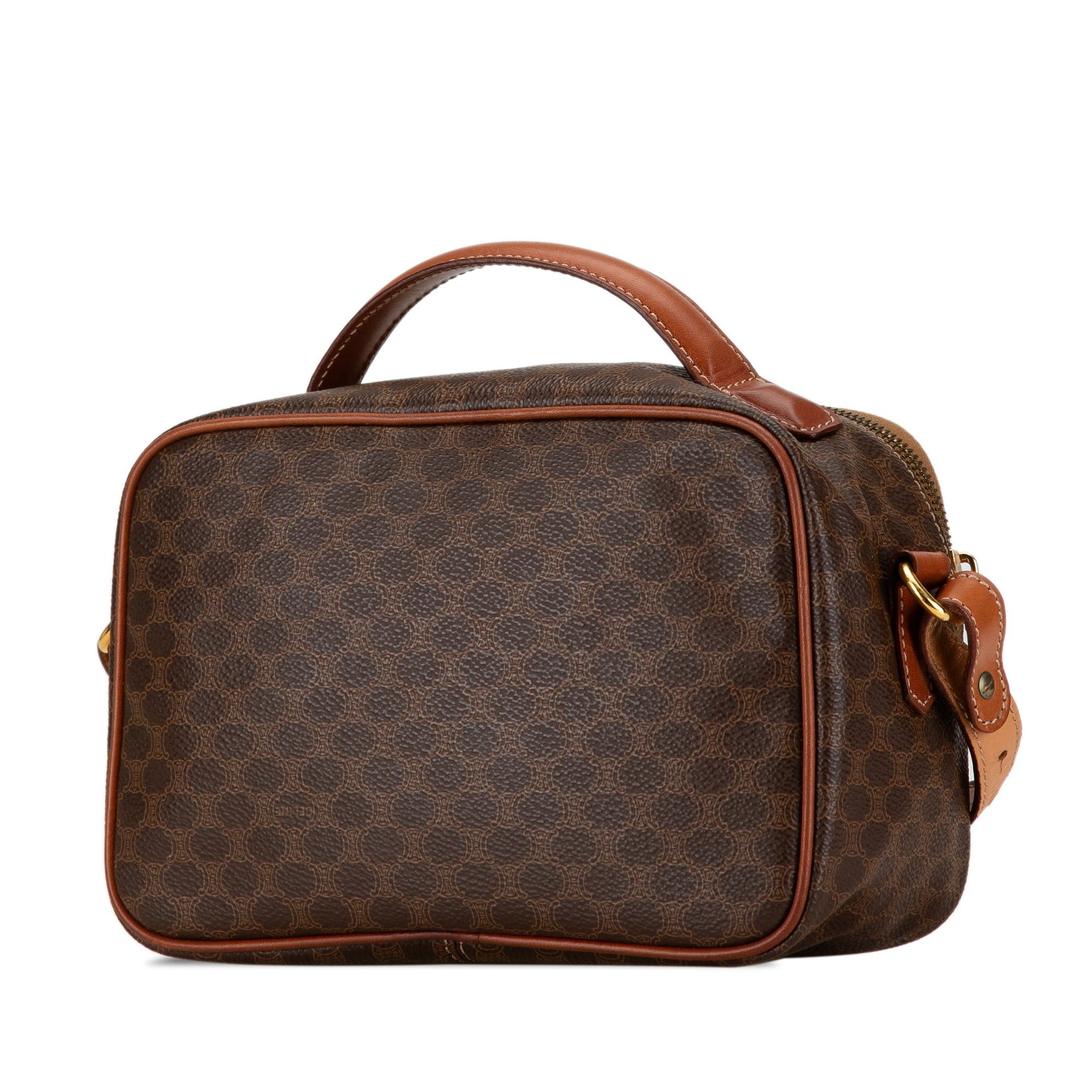 Celine Celine Macadam Coated Canvas Satchel Brown Size ONE SIZE - 2 Thumbnail