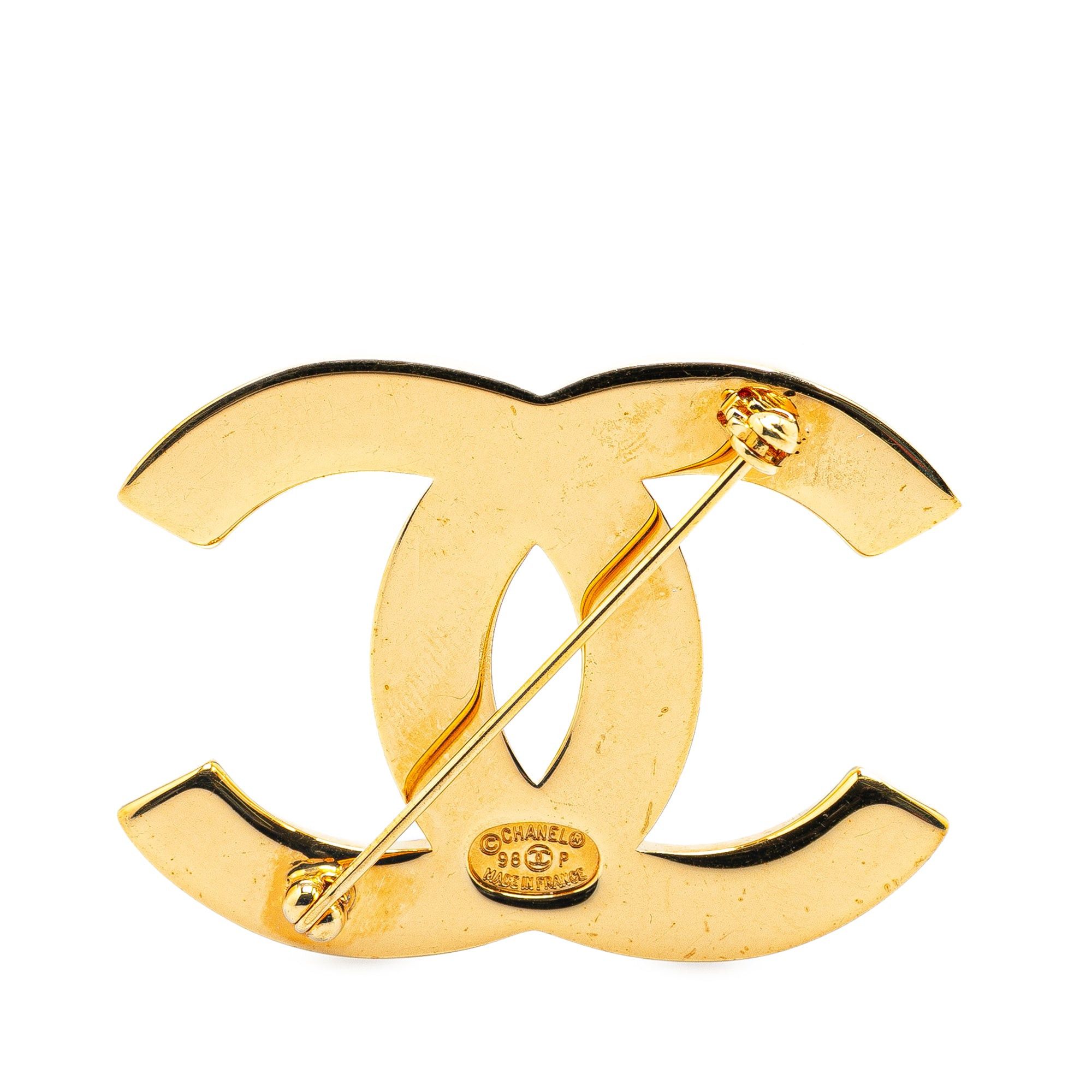 Chanel Chanel Gold Plated CC Brooch Gold Size ONE SIZE - 2 Thumbnail