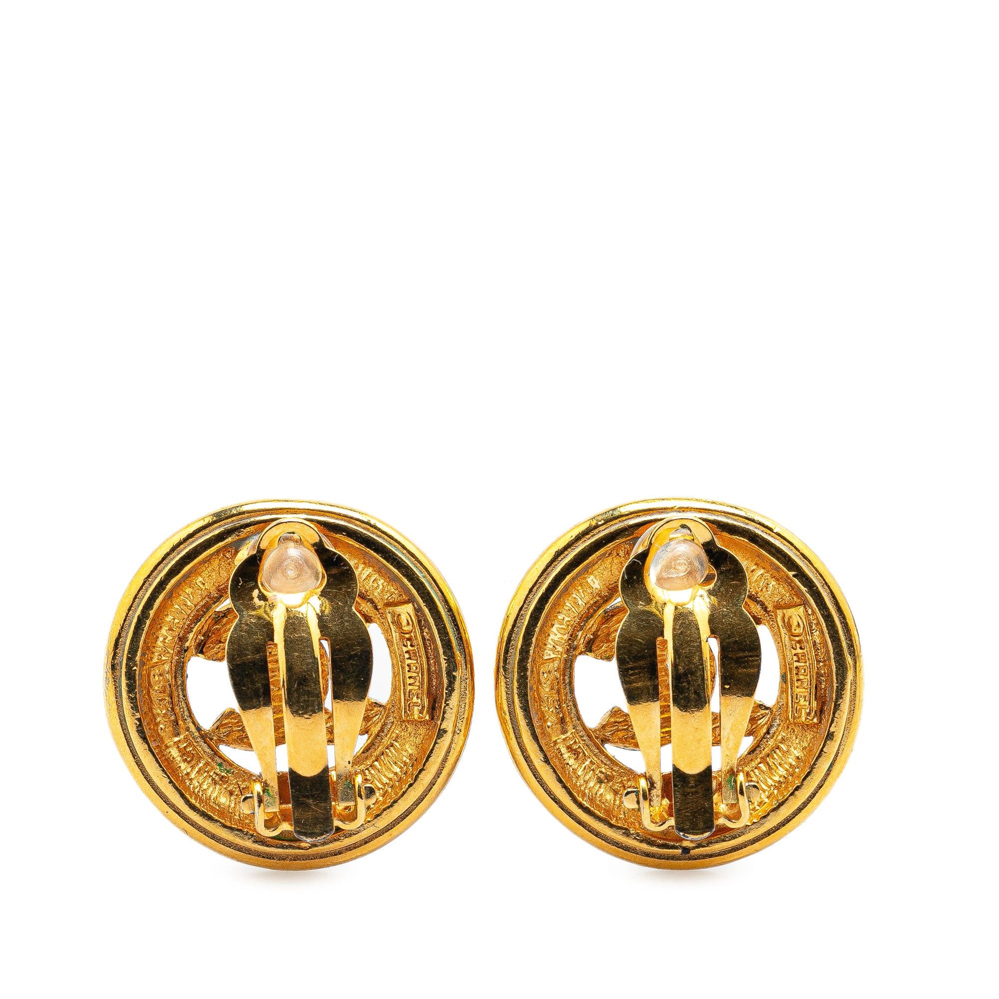 Chanel Chanel Gold Plated CC Clip On Earrings Gold Size ONE SIZE - 2 Thumbnail
