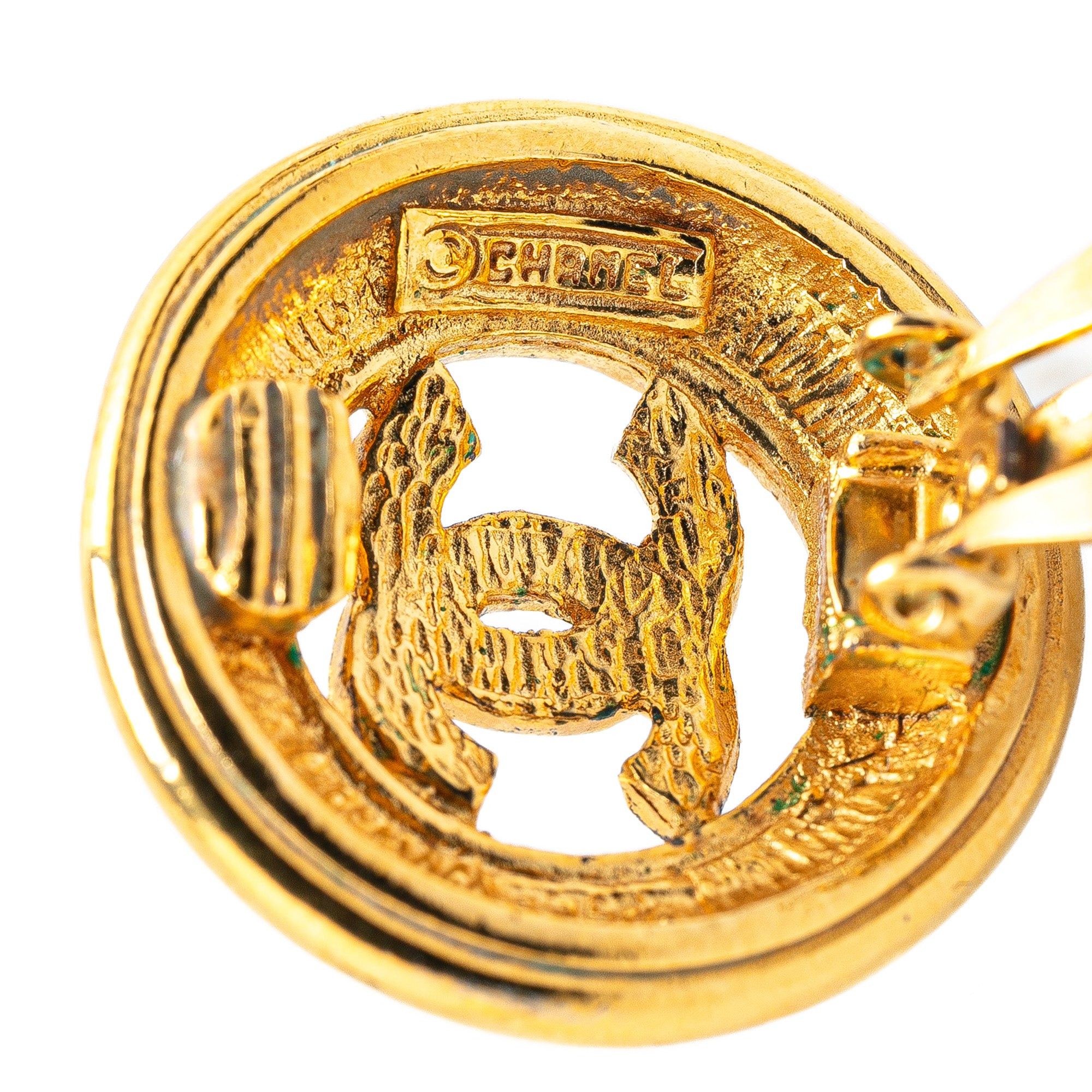 Chanel Chanel Gold Plated CC Clip On Earrings Gold Size ONE SIZE - 3 Thumbnail