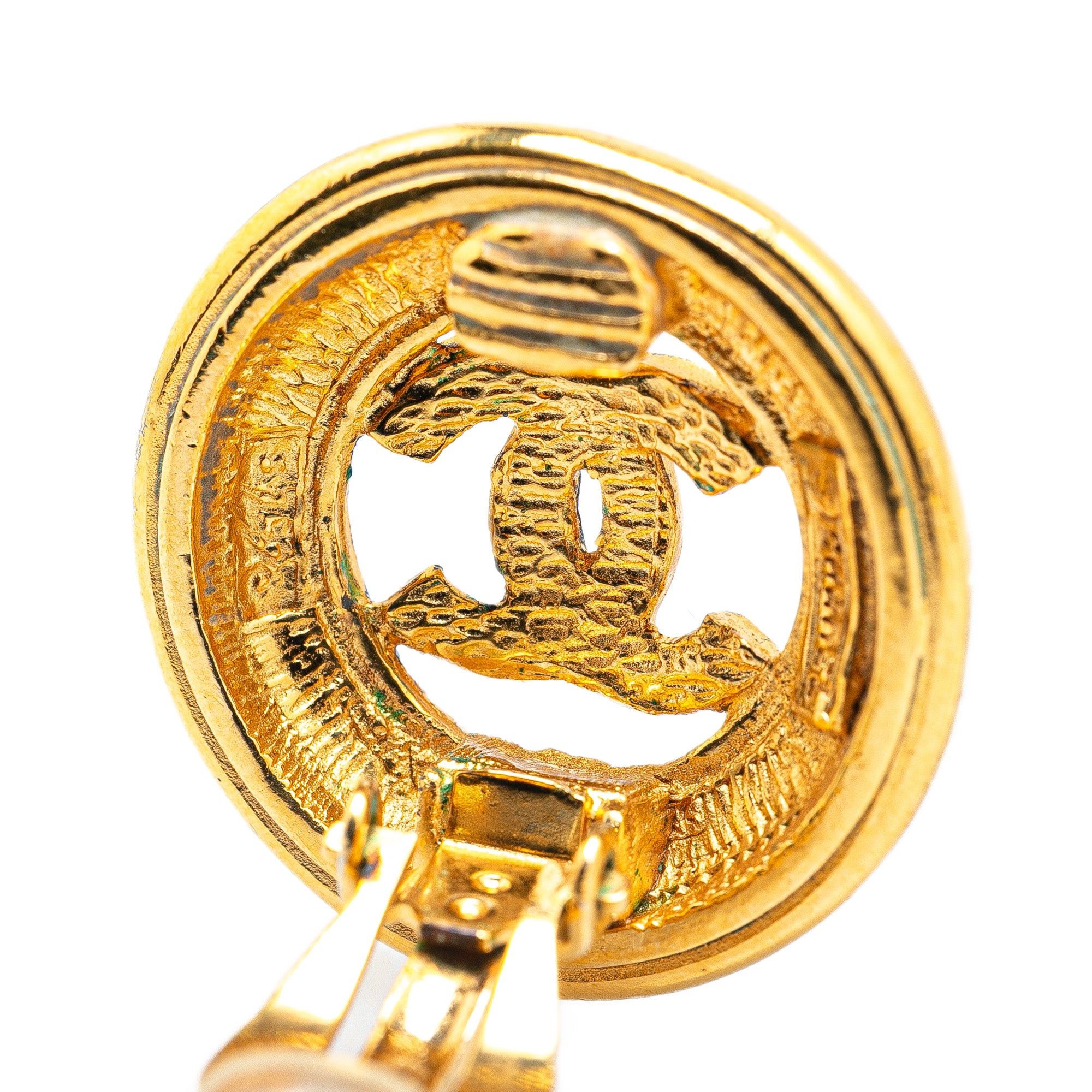Chanel Chanel Gold Plated CC Clip On Earrings Gold Size ONE SIZE - 4 Thumbnail