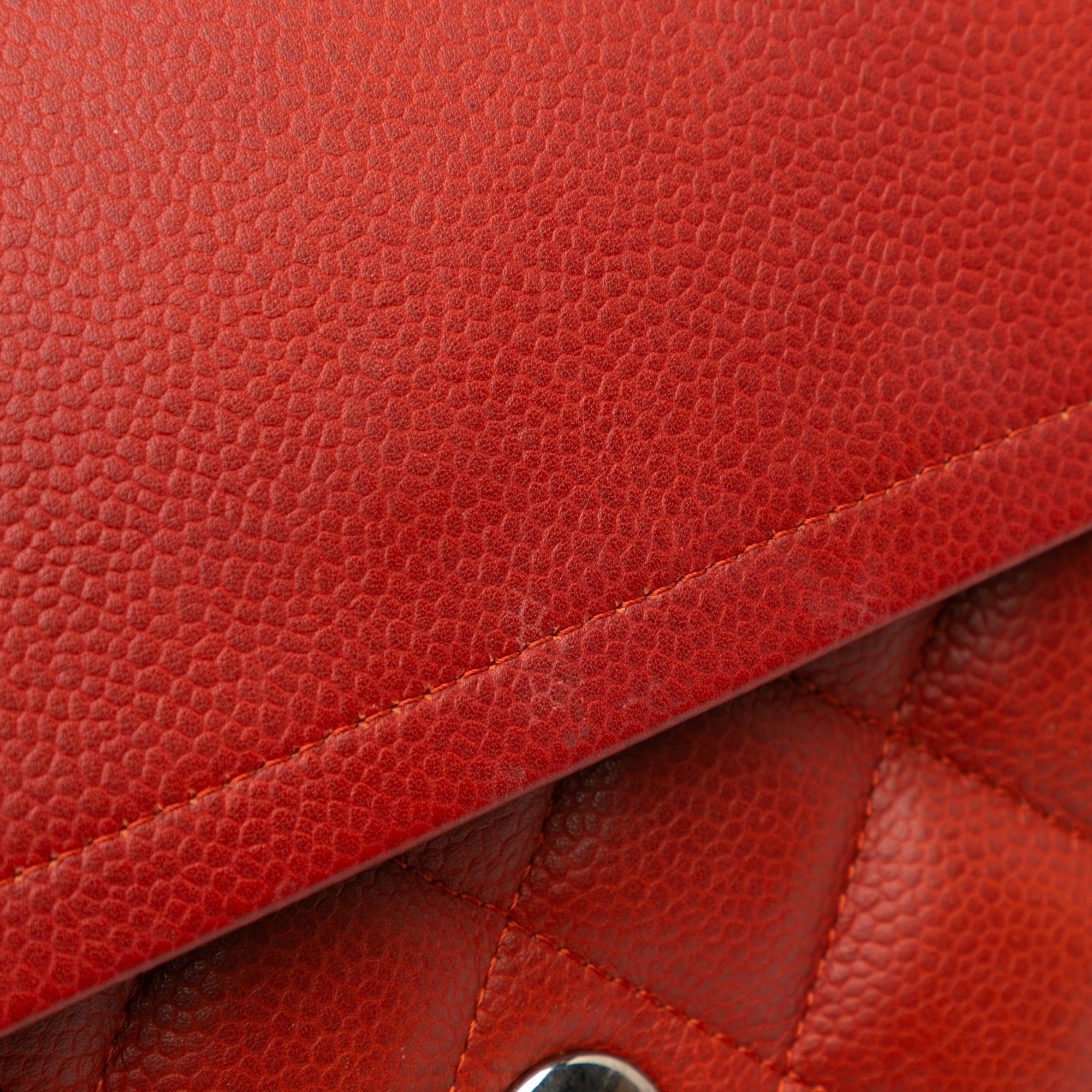 Chanel Chanel Jumbo Classic Caviar Double Flap Orange Size ONE SIZE - 6 Thumbnail