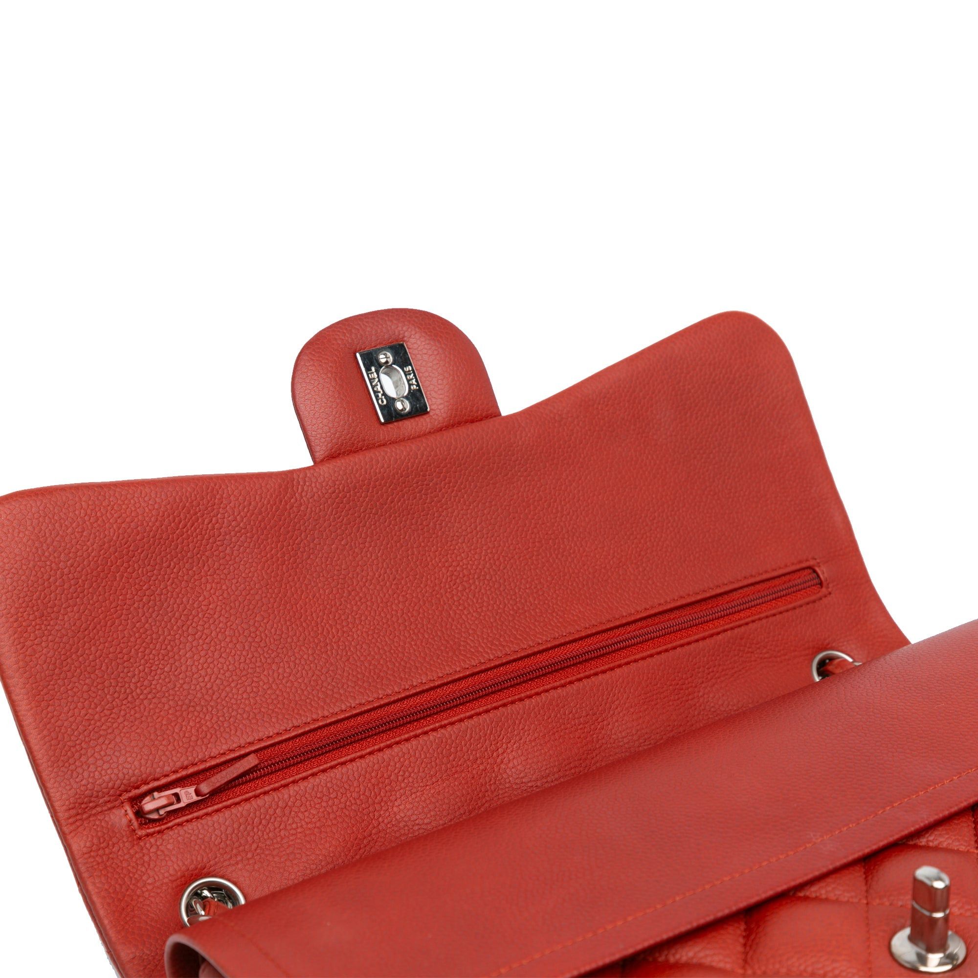 Chanel Chanel Jumbo Classic Caviar Double Flap Orange Size ONE SIZE - 10 Thumbnail