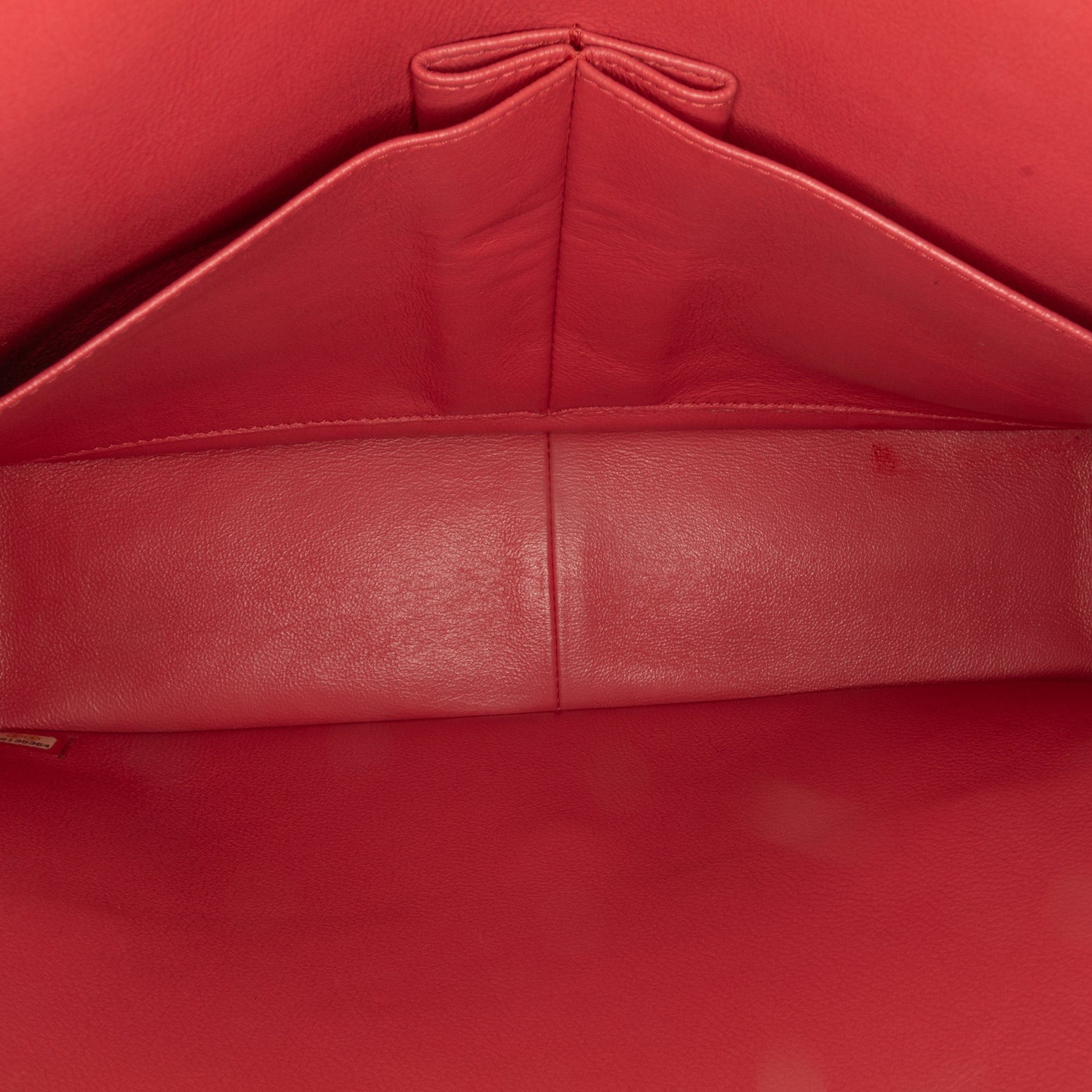 Chanel Chanel Jumbo Classic Lambskin Double Flap Red Size ONE SIZE - 4 Thumbnail