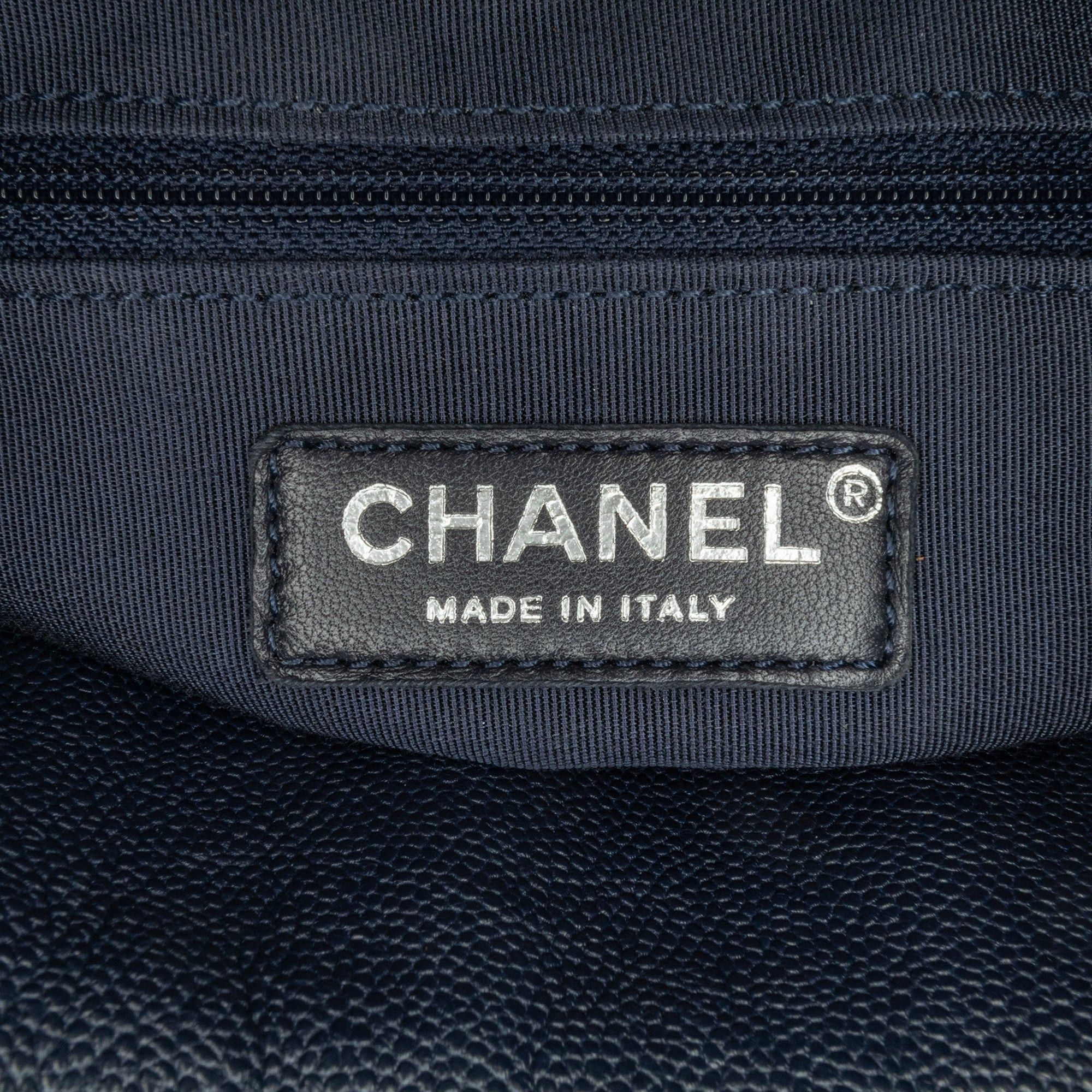 Chanel Chanel Large Quilted Caviar Urban Companion Tote Blue Size ONE SIZE - 7 Thumbnail