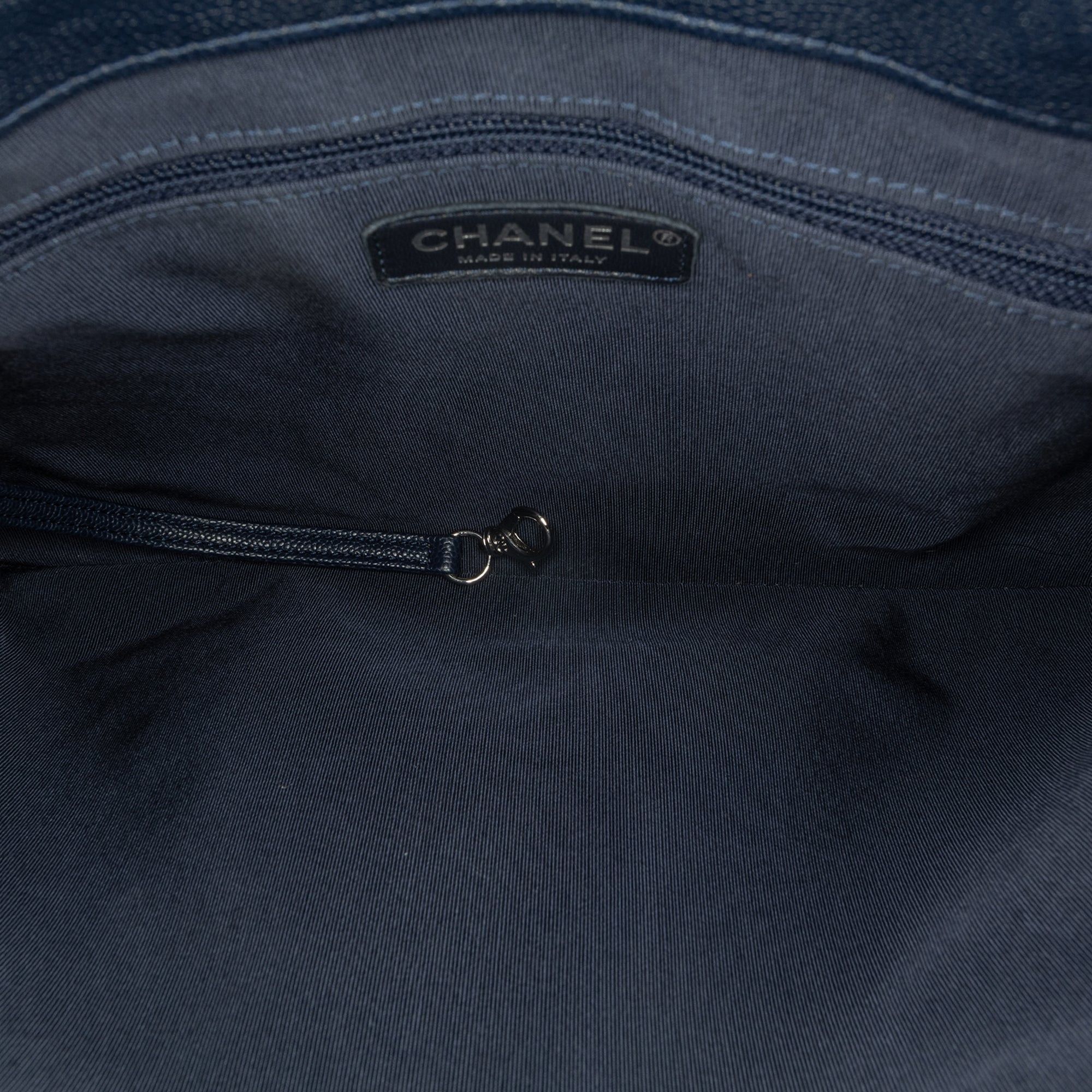 Chanel Chanel Large Quilted Caviar Urban Companion Tote Blue Size ONE SIZE - 5 Thumbnail