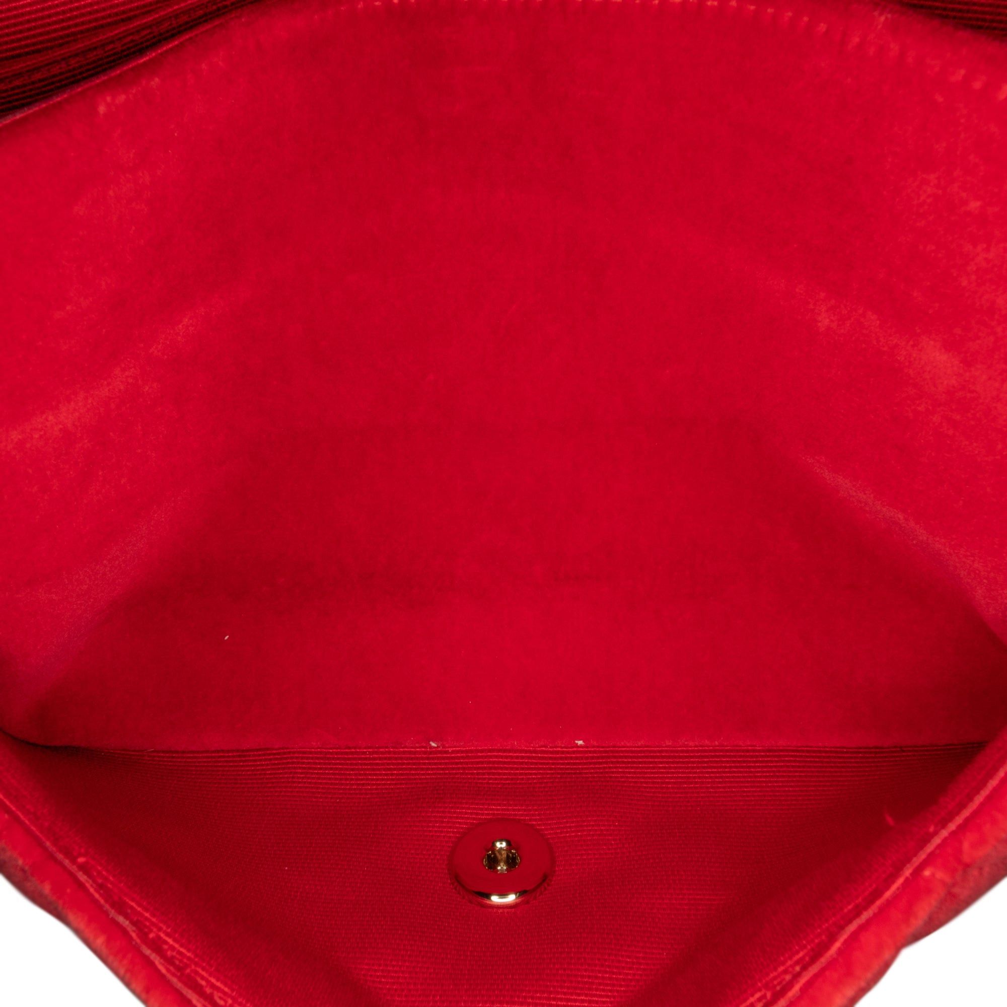 Chanel Chanel Medium Classic Velvet Double Flap Red Size ONE SIZE - 5 Thumbnail
