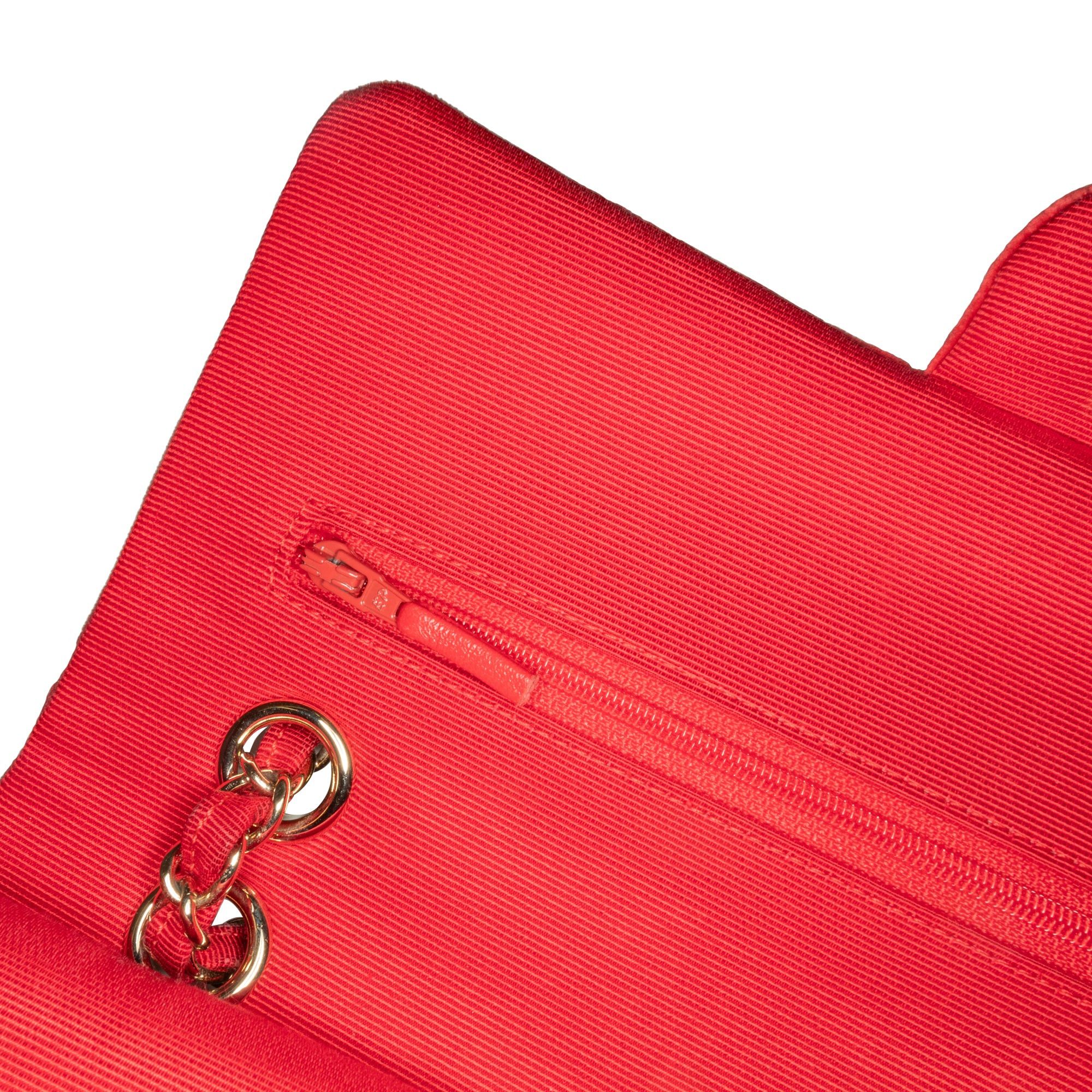 Chanel Chanel Medium Classic Velvet Double Flap Red Size ONE SIZE - 8 Thumbnail