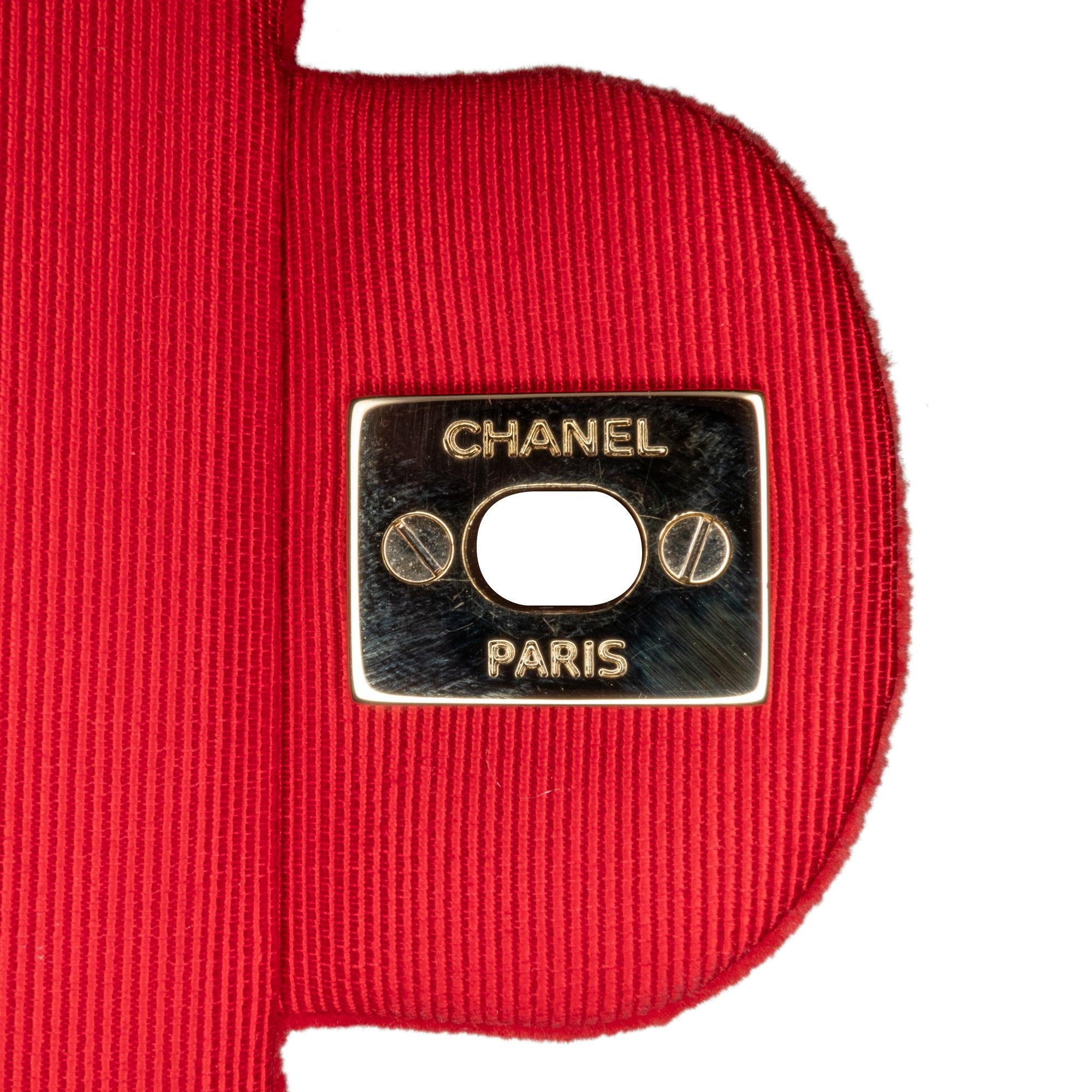 Chanel Chanel Medium Classic Velvet Double Flap Red Size ONE SIZE - 7 Thumbnail